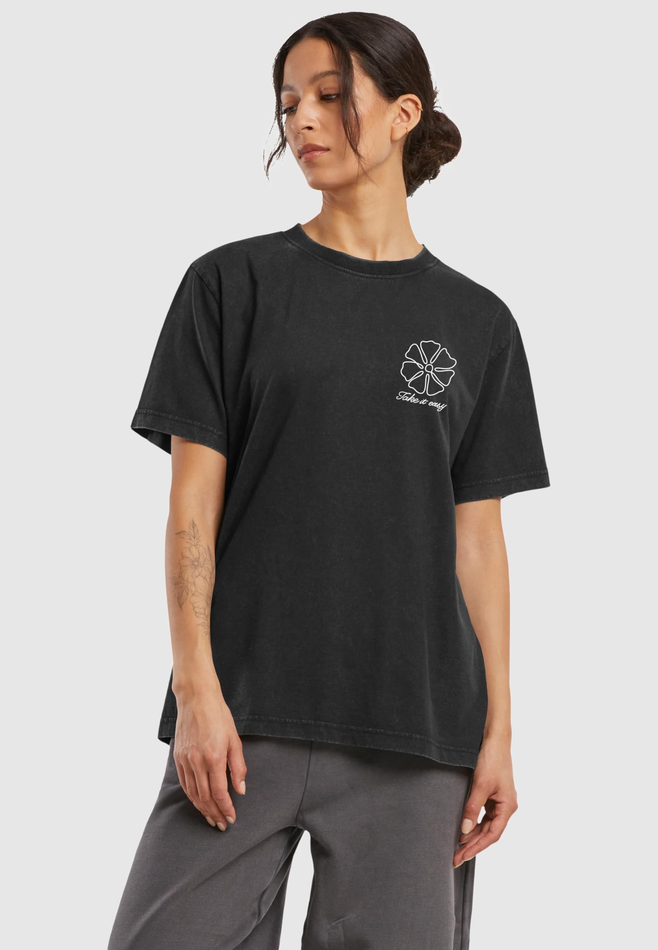 Miss Tee One Line Flowers Ladies Vintage Everyday