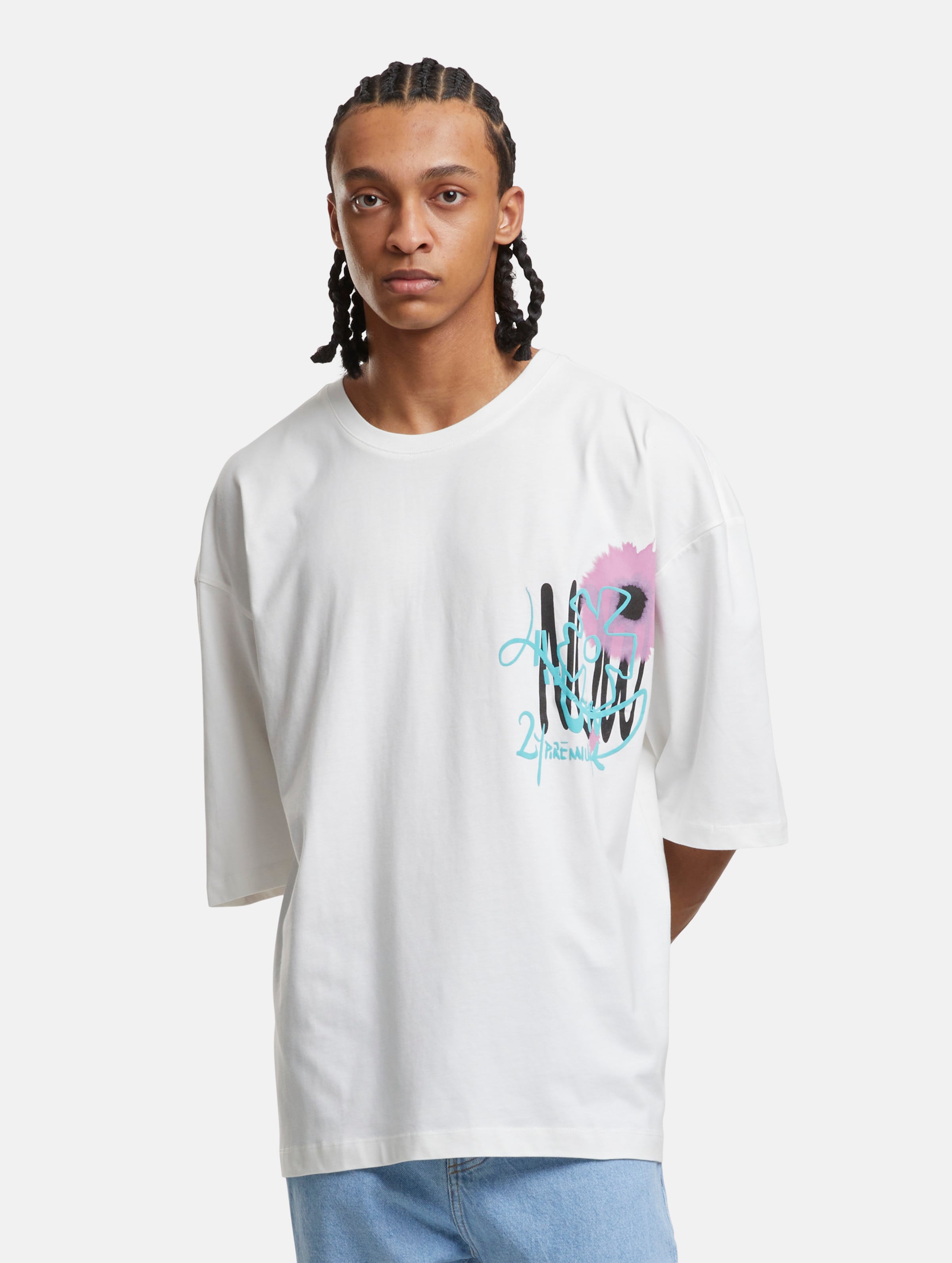 2Y Premium Flower Splash Oversized T-Shirt