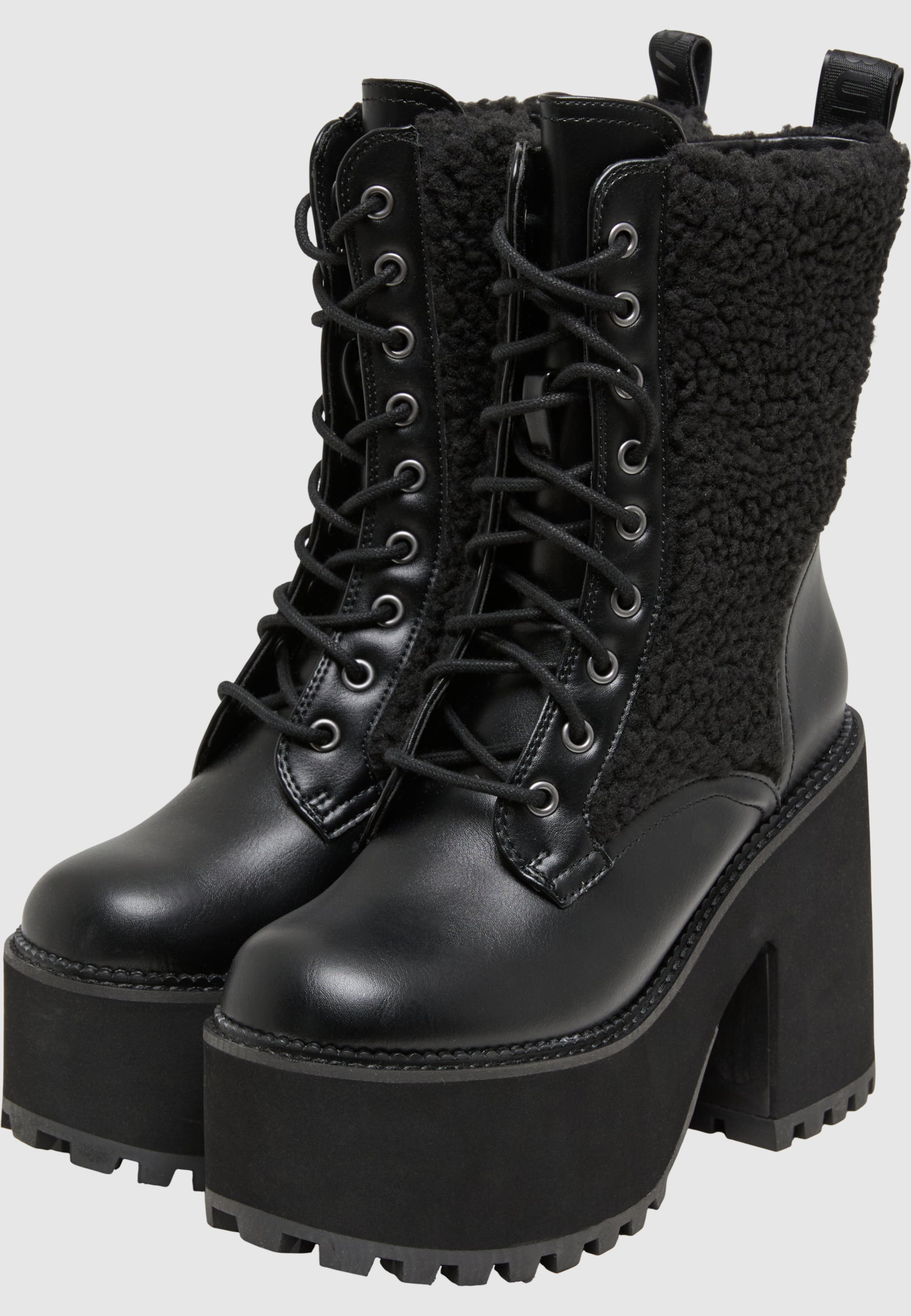 Buffalo KILLAH LACE UP HI WARM - VEGAN NAPPA/FUR