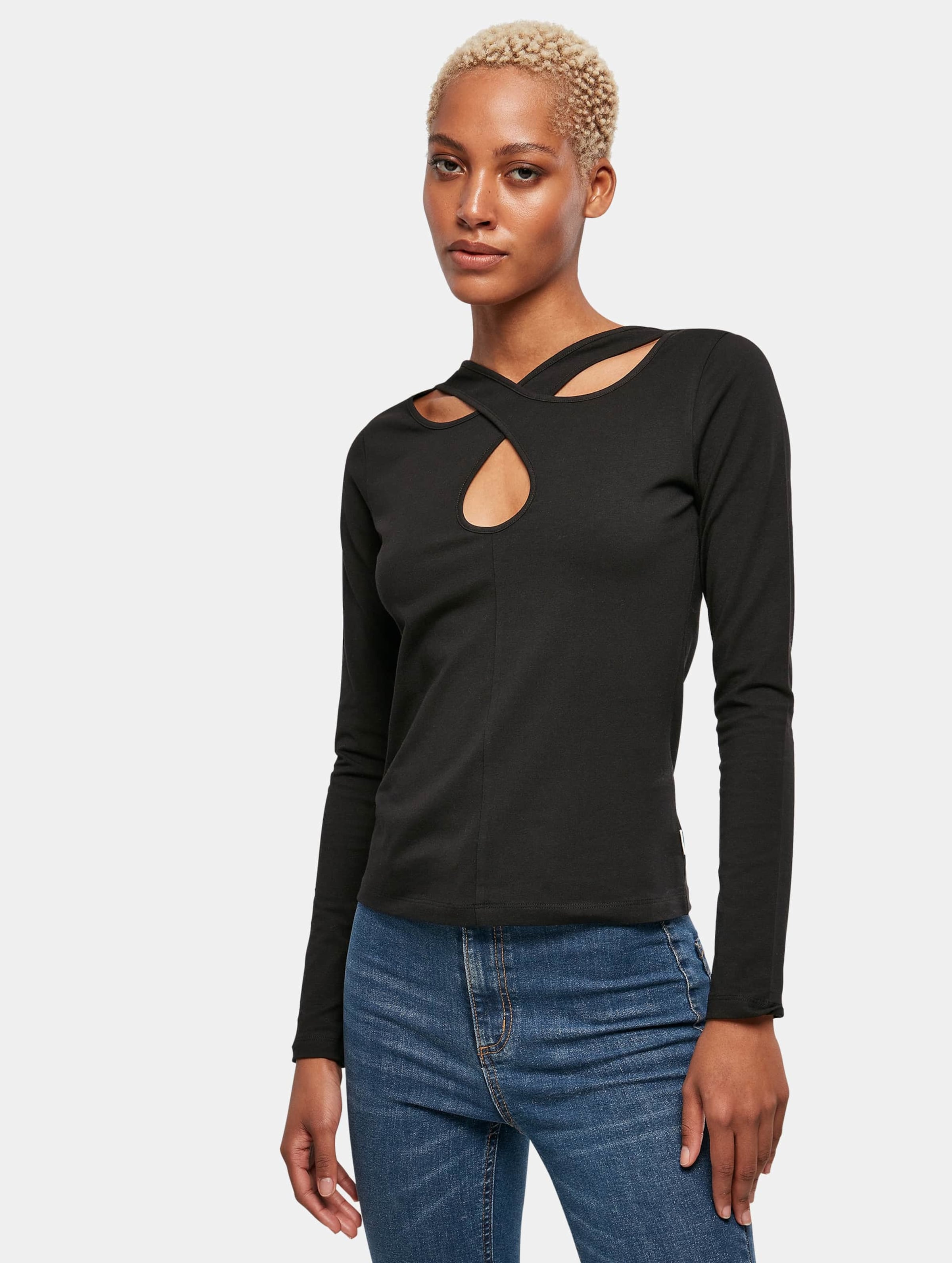 Urban Classics Ladies Crossed Cut Out Longsleeve