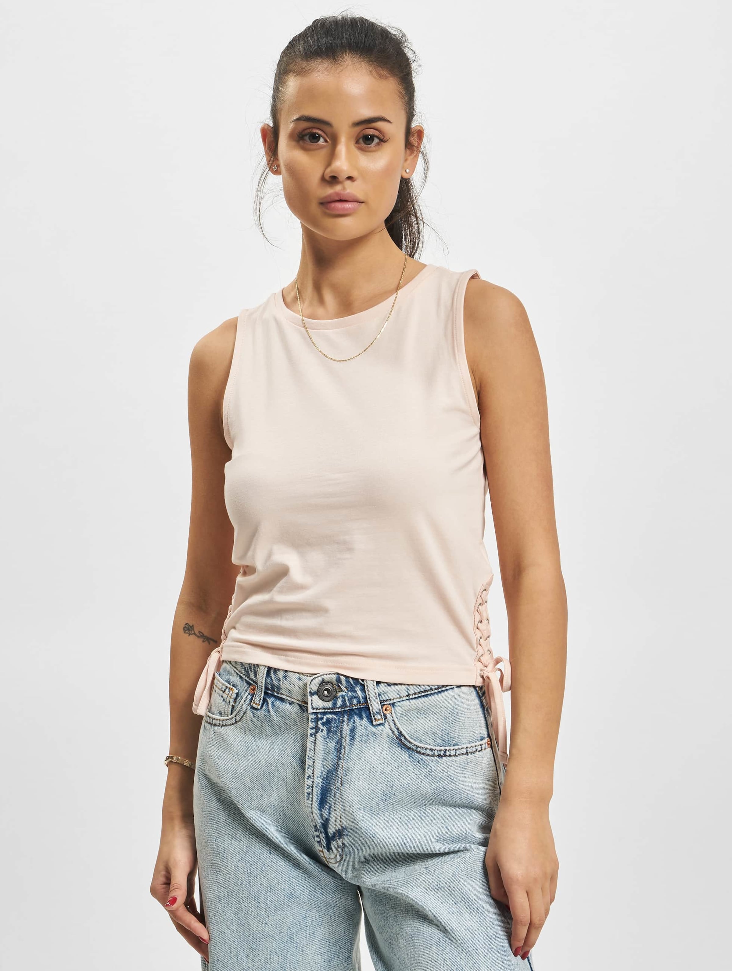 Urban Classics Ladies Lace Up Cropped Top