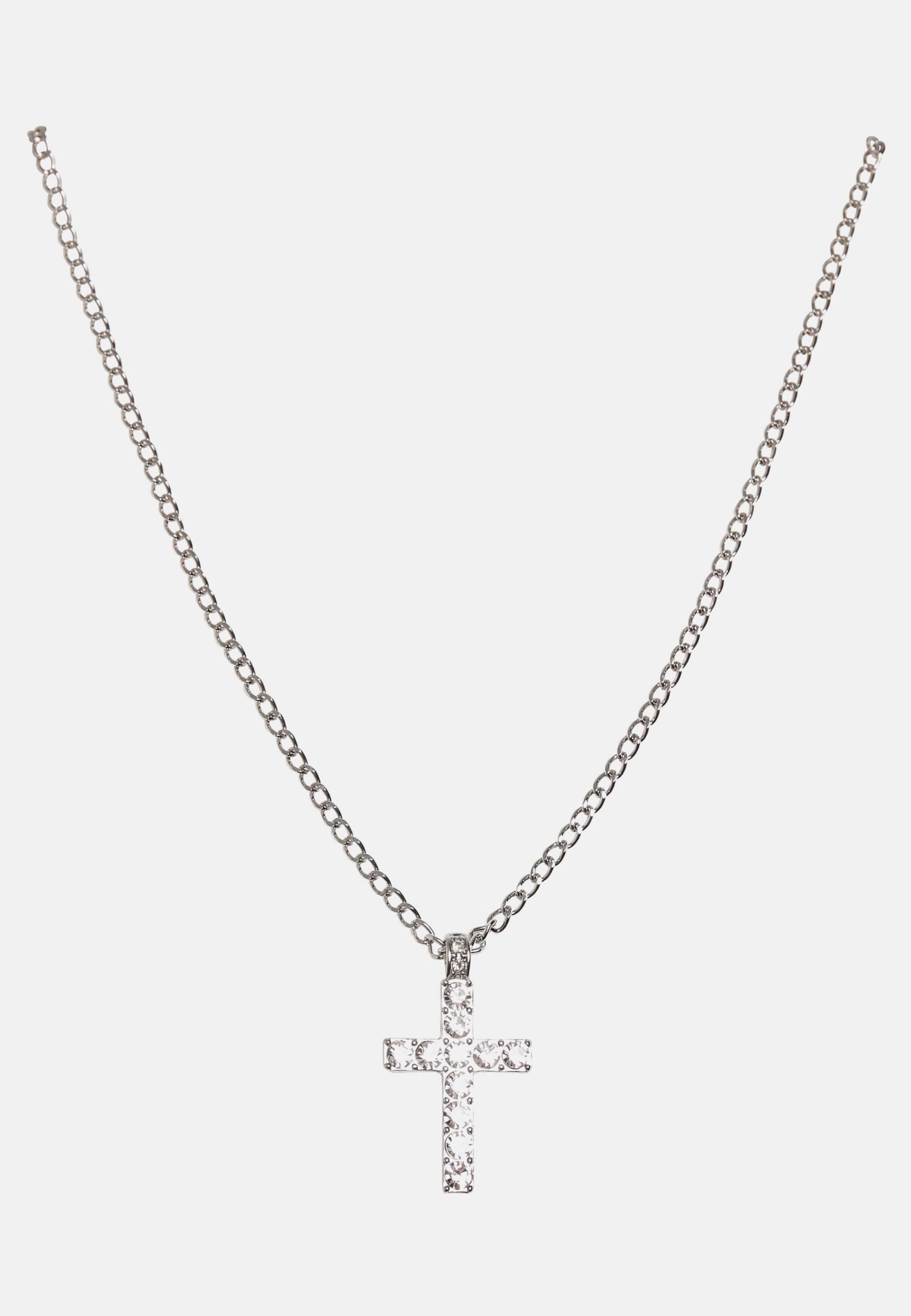 Urban Classics Diamond Cross Necklace