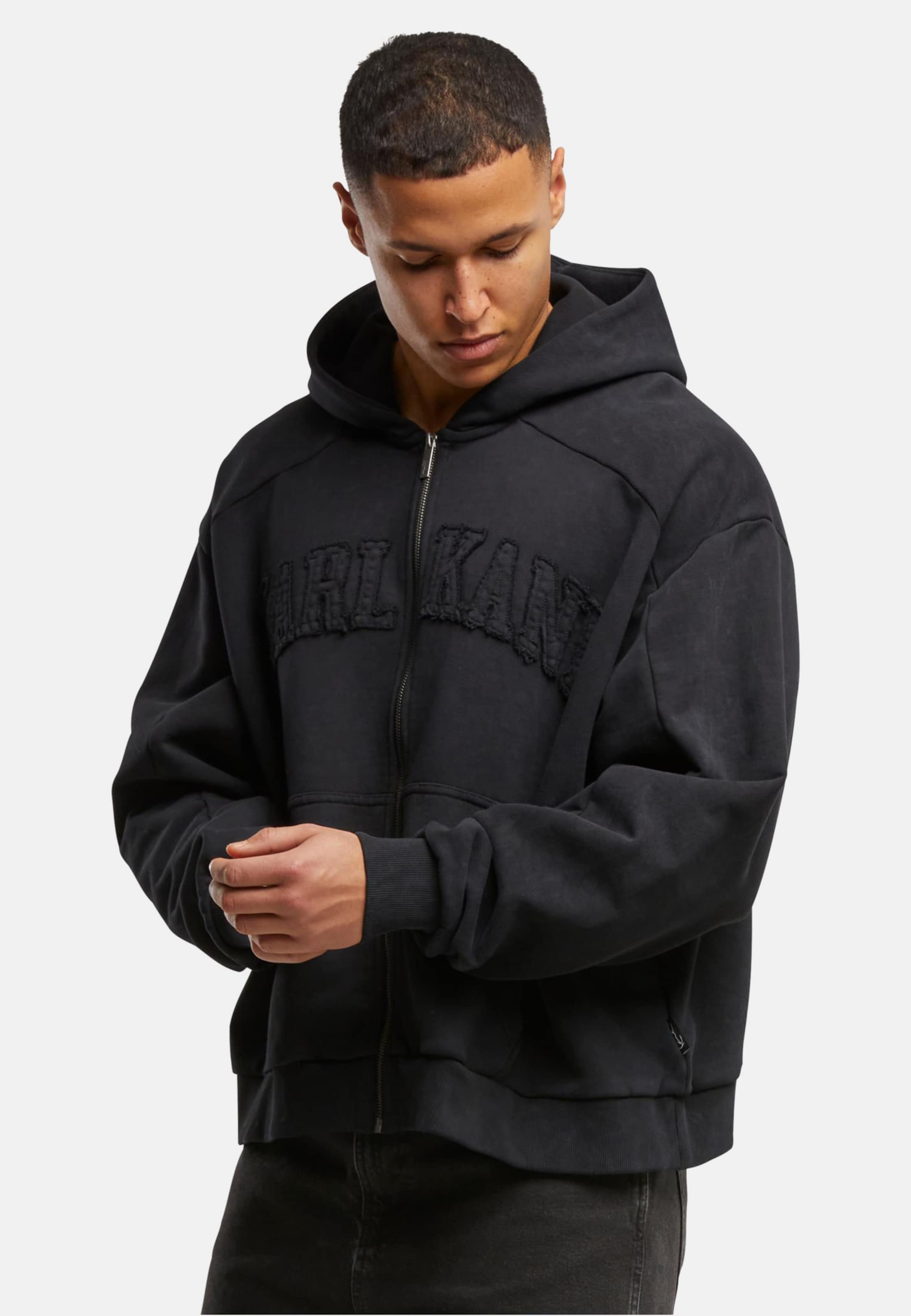 Karl Kani College Heavy Crop Zip Hoodie