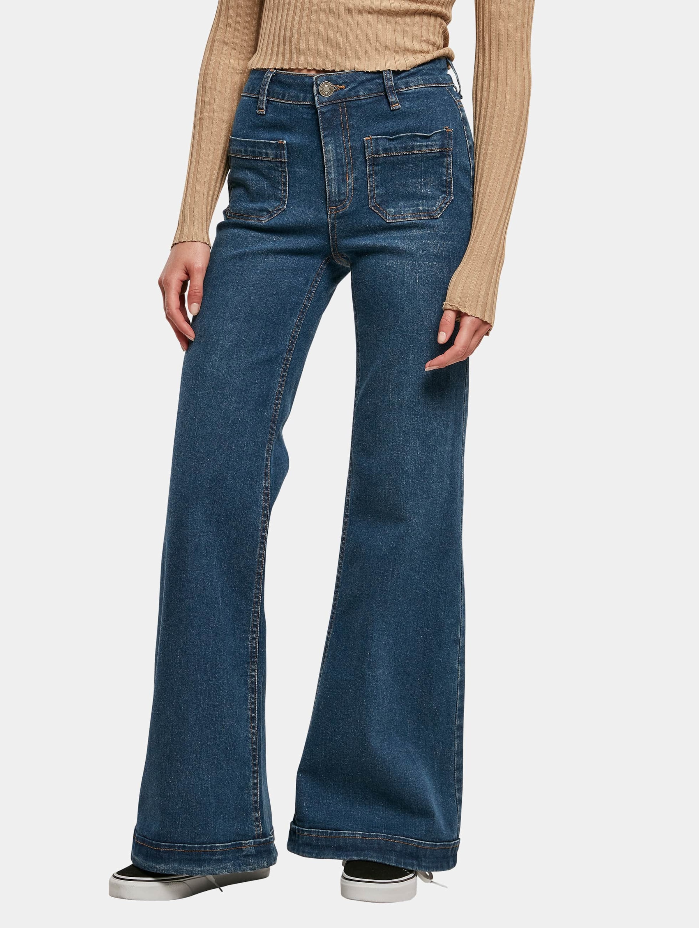 Urban Classics Ladies Vintage Flared Denim Pants