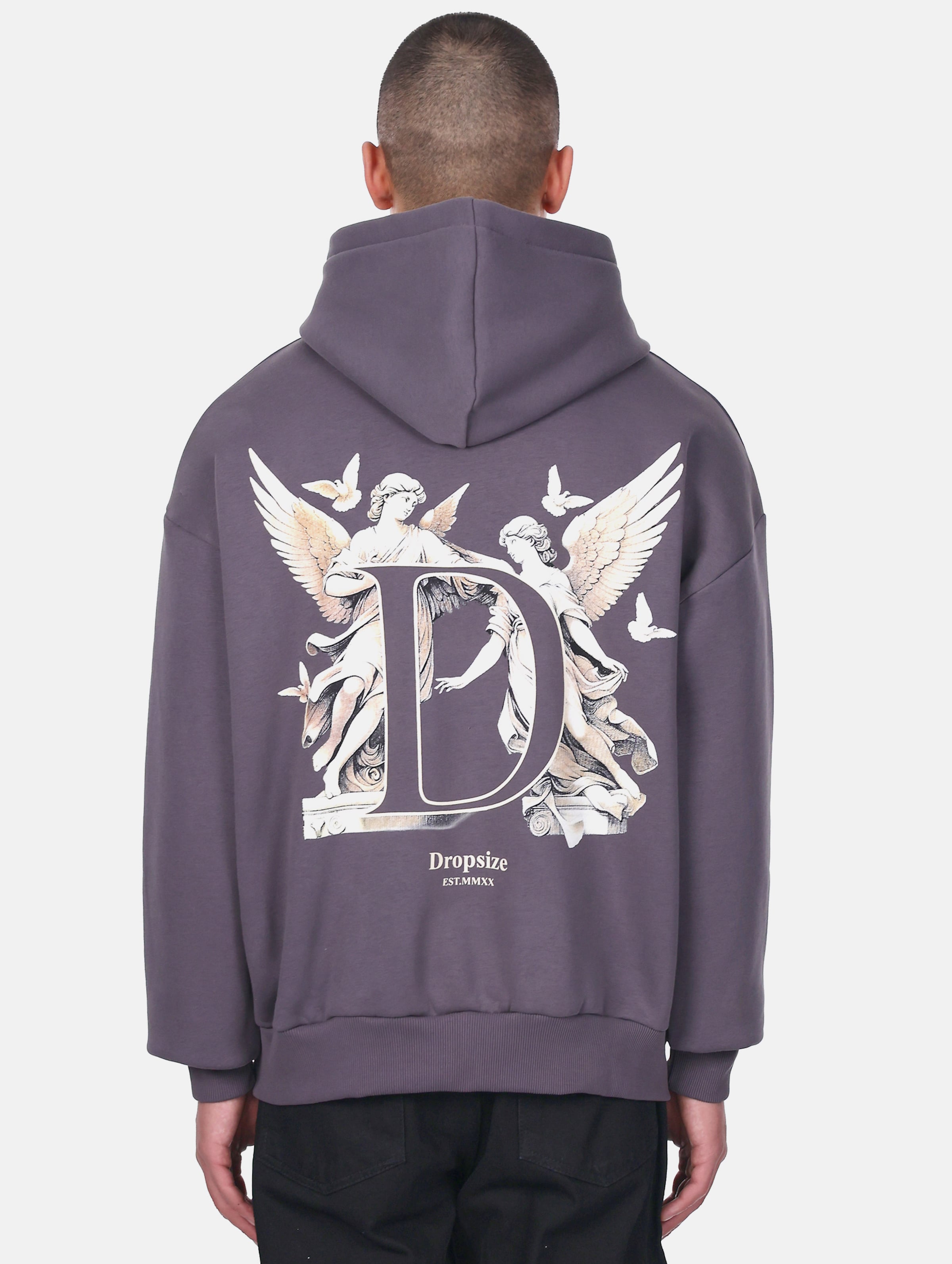 Dropsize HEAVY OVERSIZE ANGEL MARBLE HOODIE