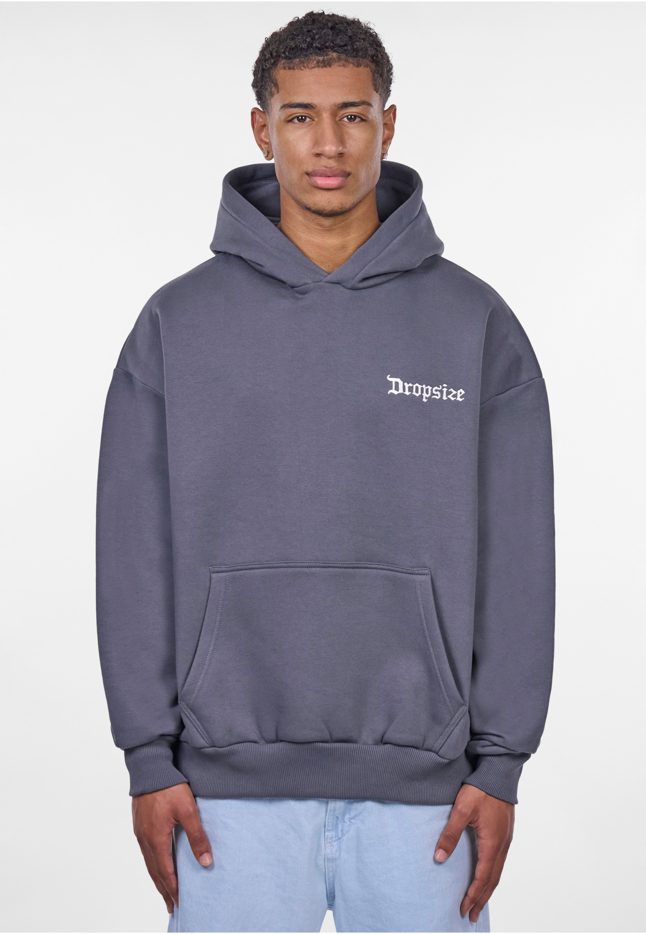 Dropsize HEAVY OVERSIZE EMBO HOODIE