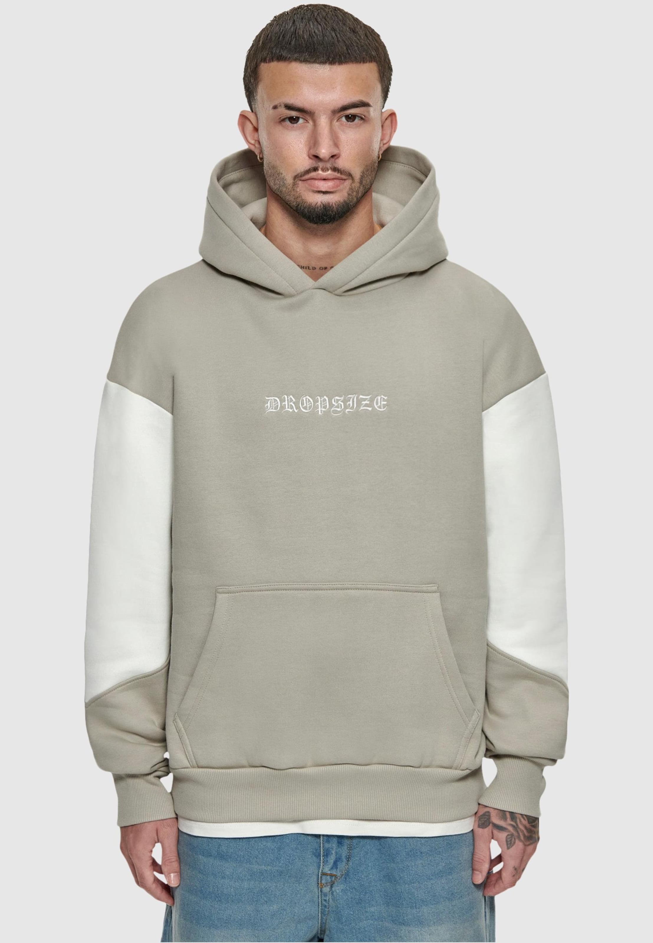 Dropsize Heavy Oversize Split Colour V2 Hoodie