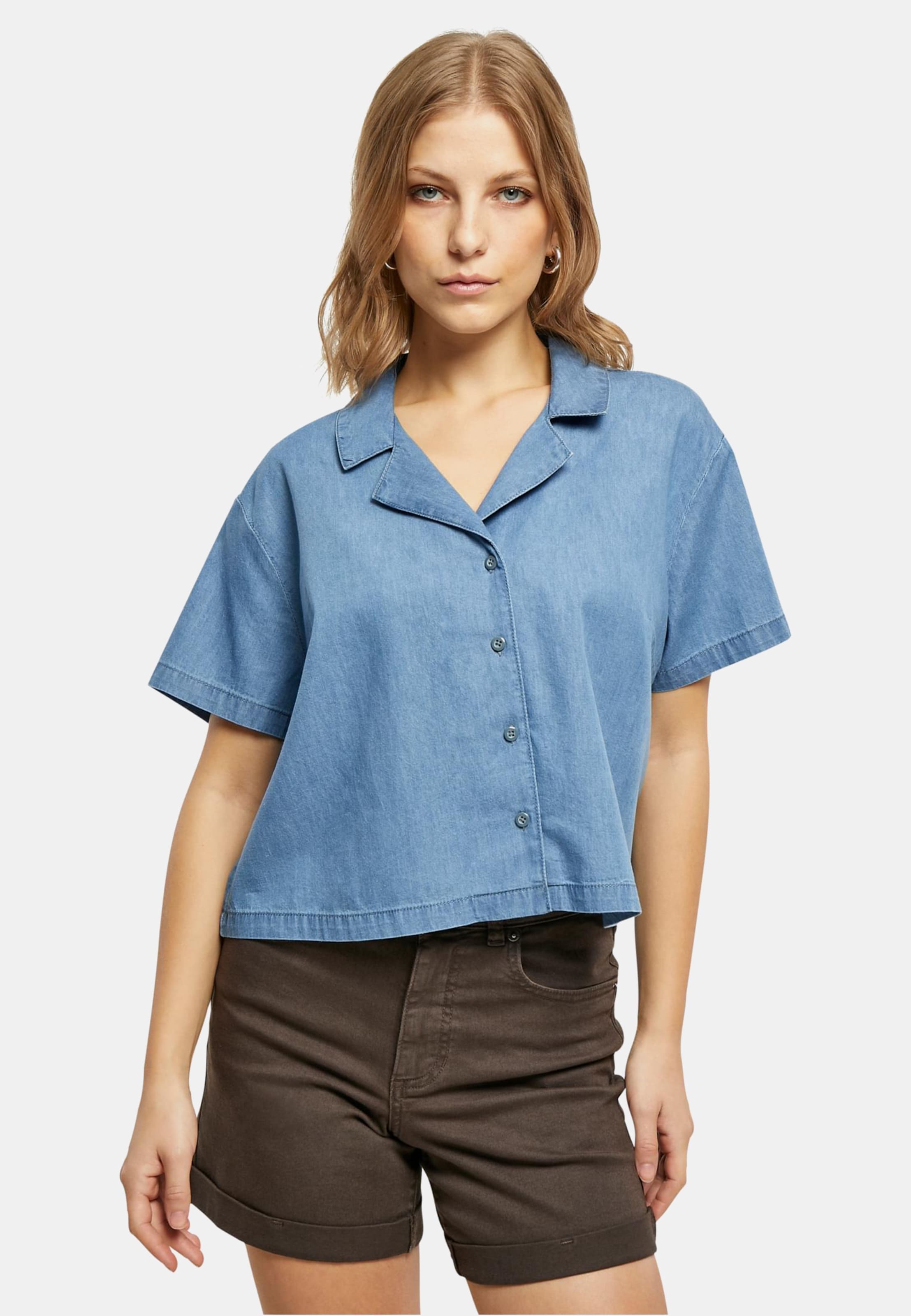 Urban Classics Ladies Light Denim Resort Shirt