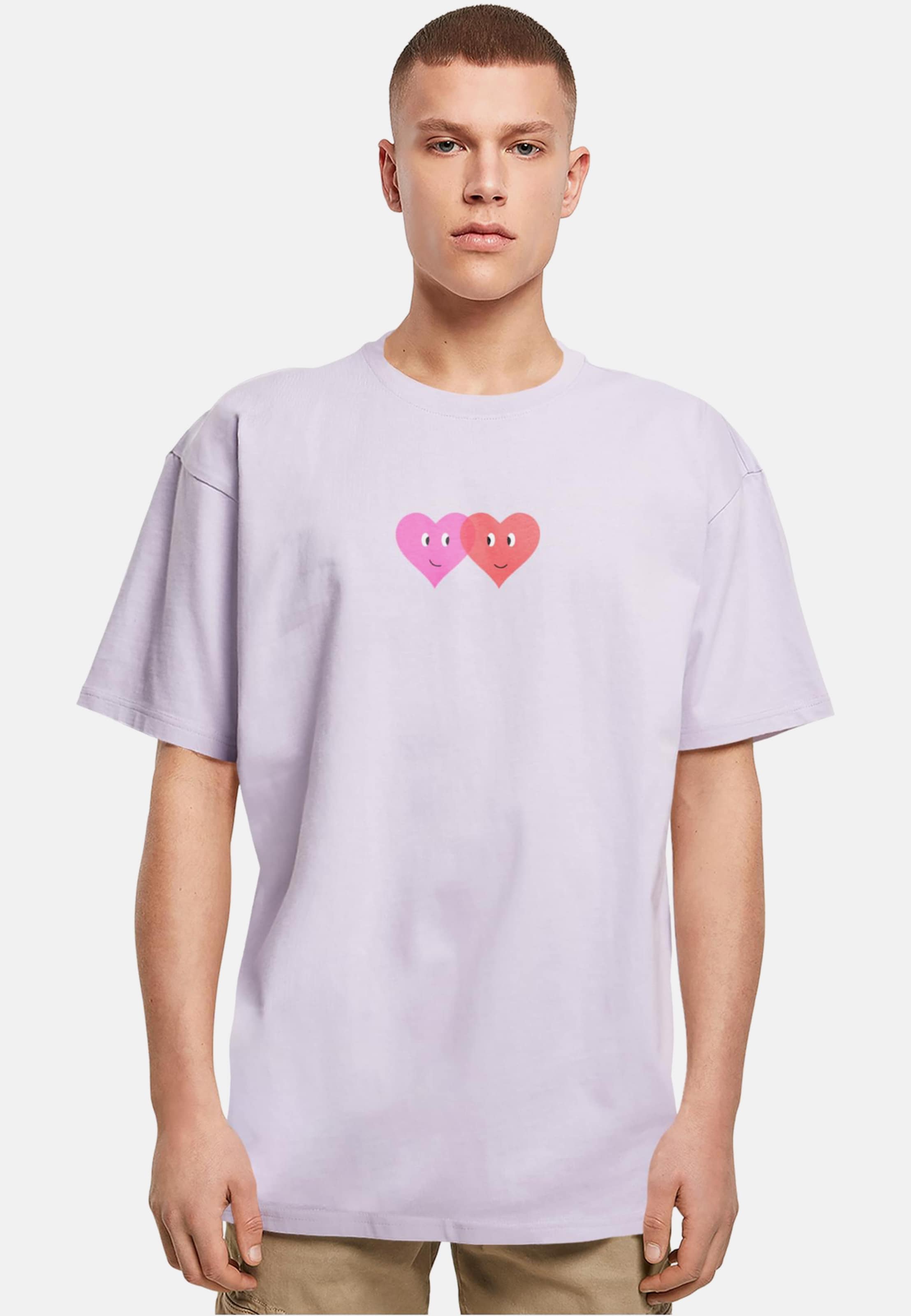 Merchcode Hugs & Love - Two Hearts Heavy Oversize Tee