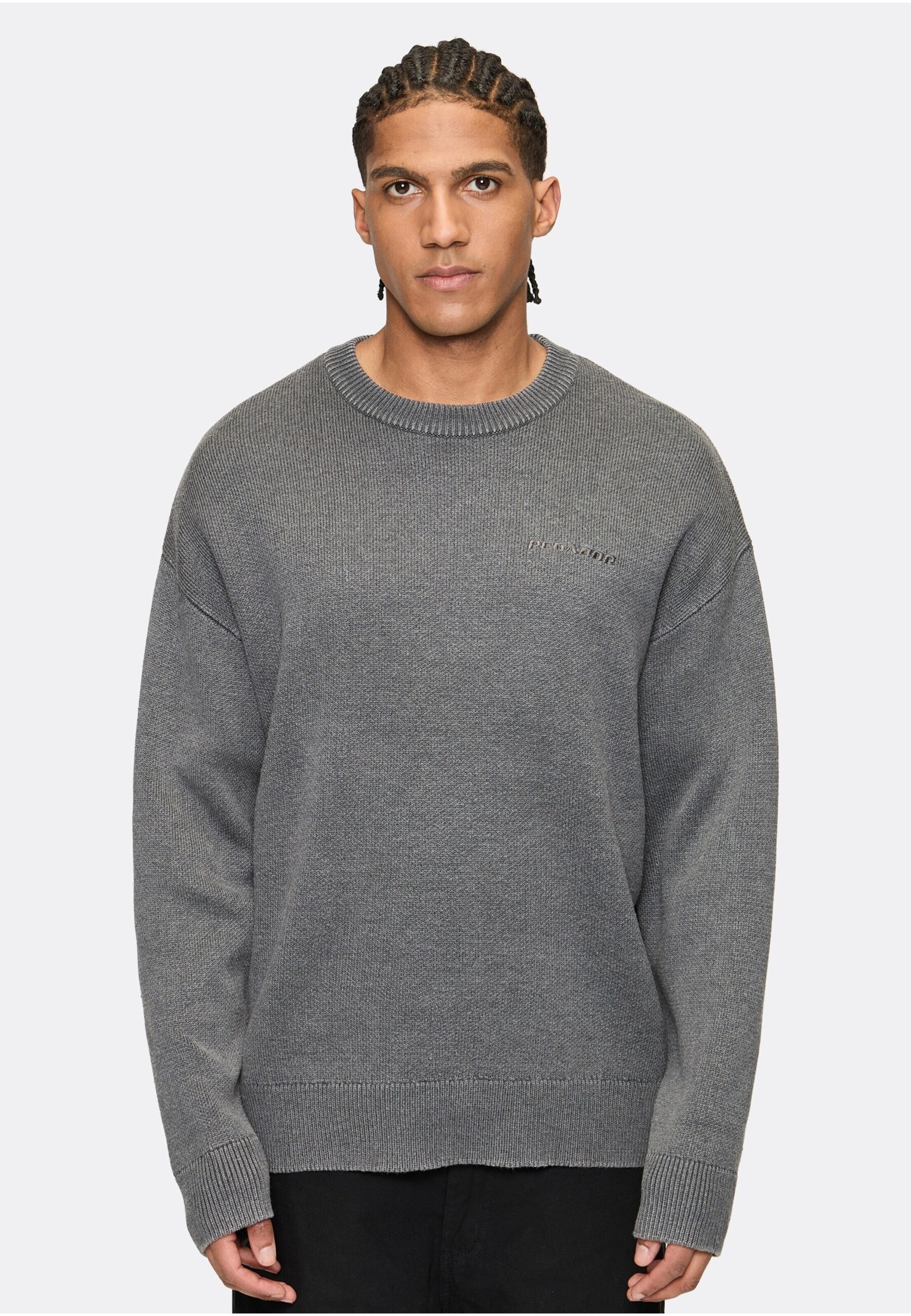 PEGADOR LOGO OVERSIZED RIBBED KNIT SWEATER