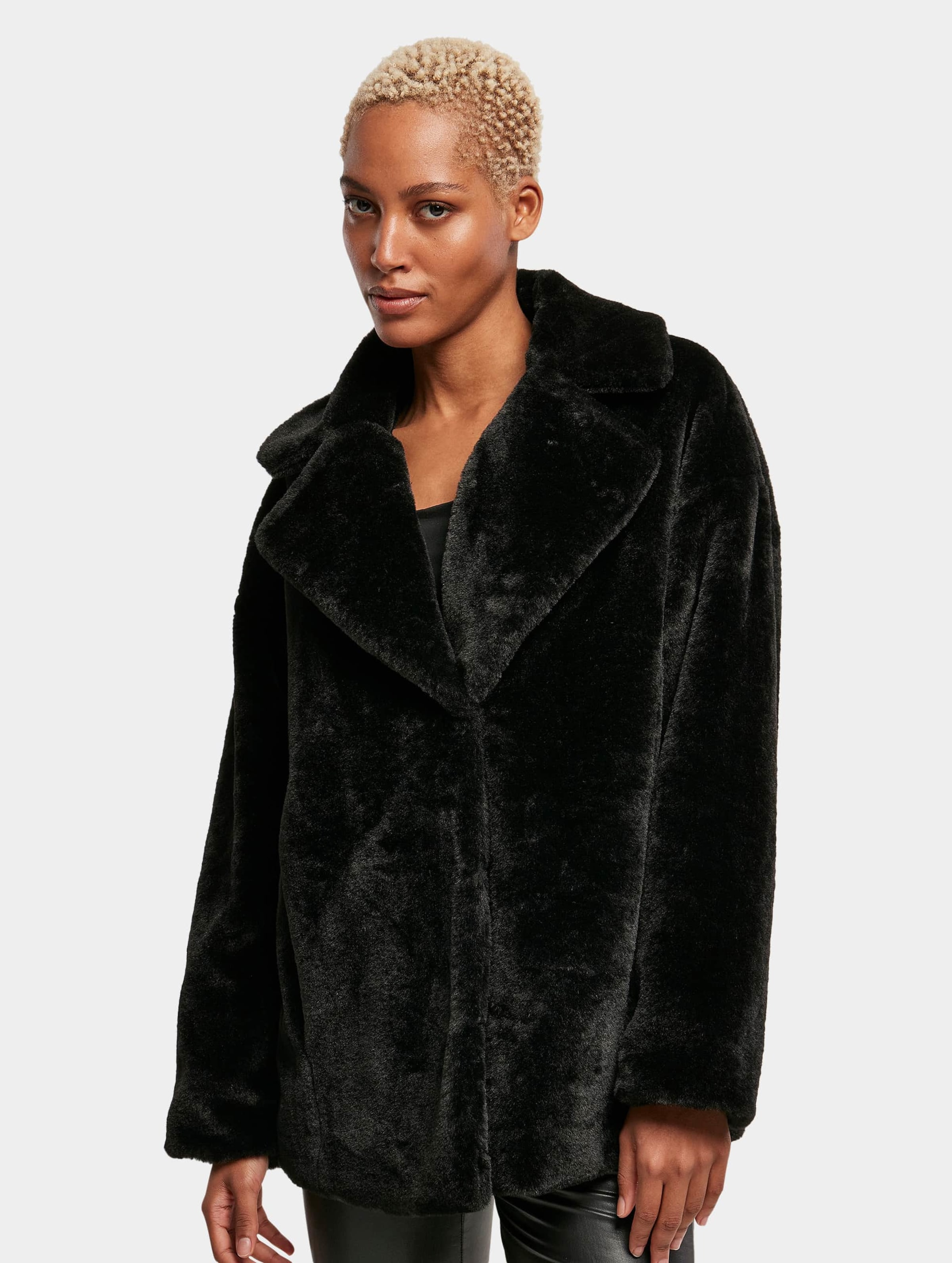 Urban Classics Ladies Lapel Teddy Jacket