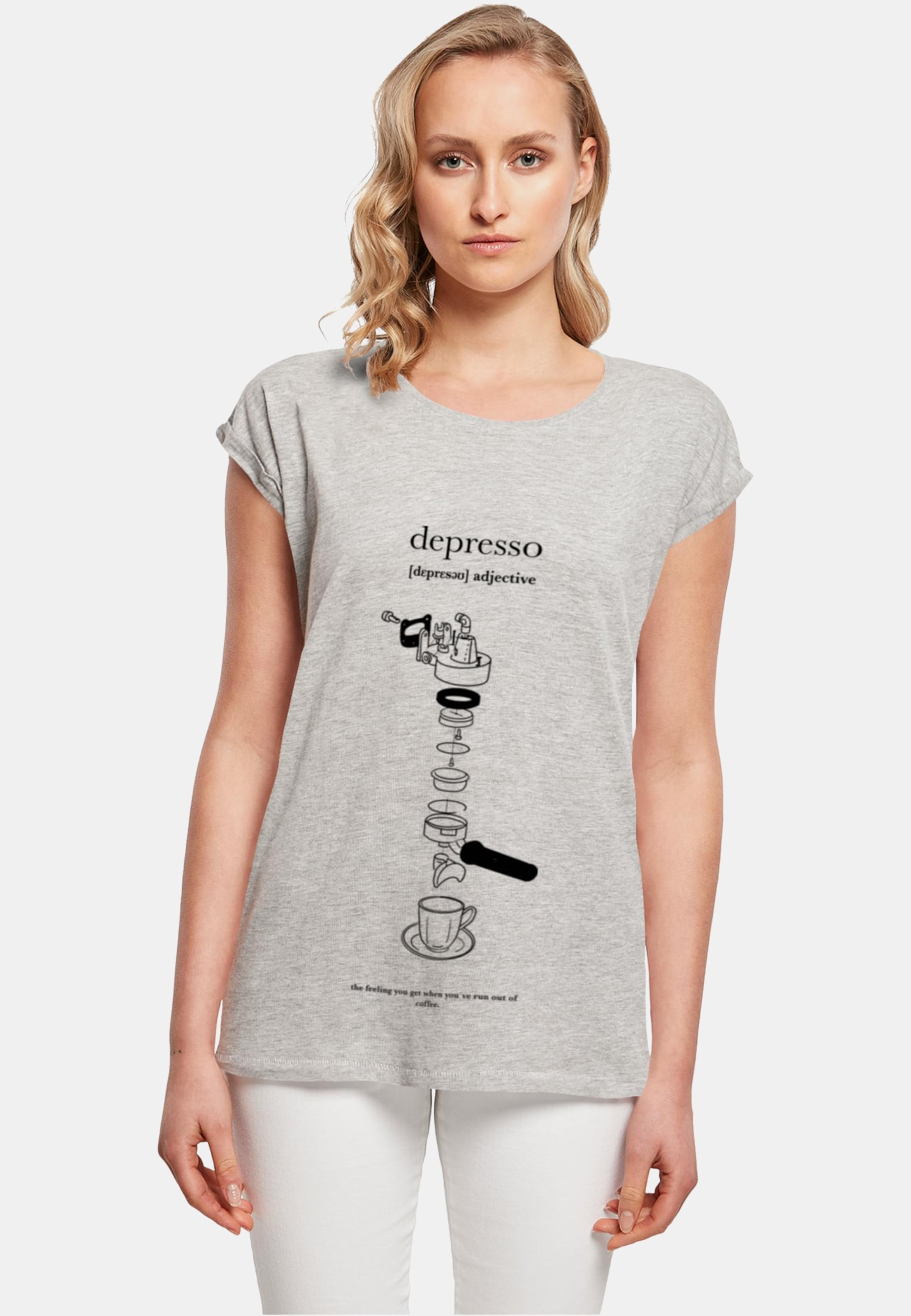 Mister Tee Ladies Depresso Extended Shoulder