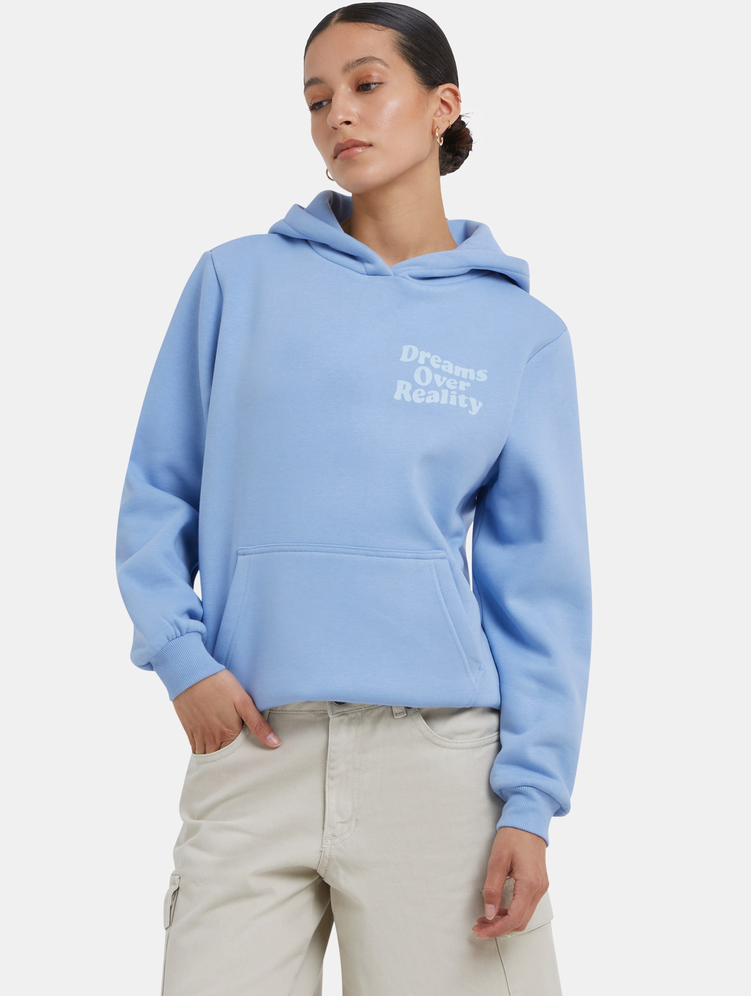 Miss Tee Dreams Over Reality Ladies Fluffy Hoody