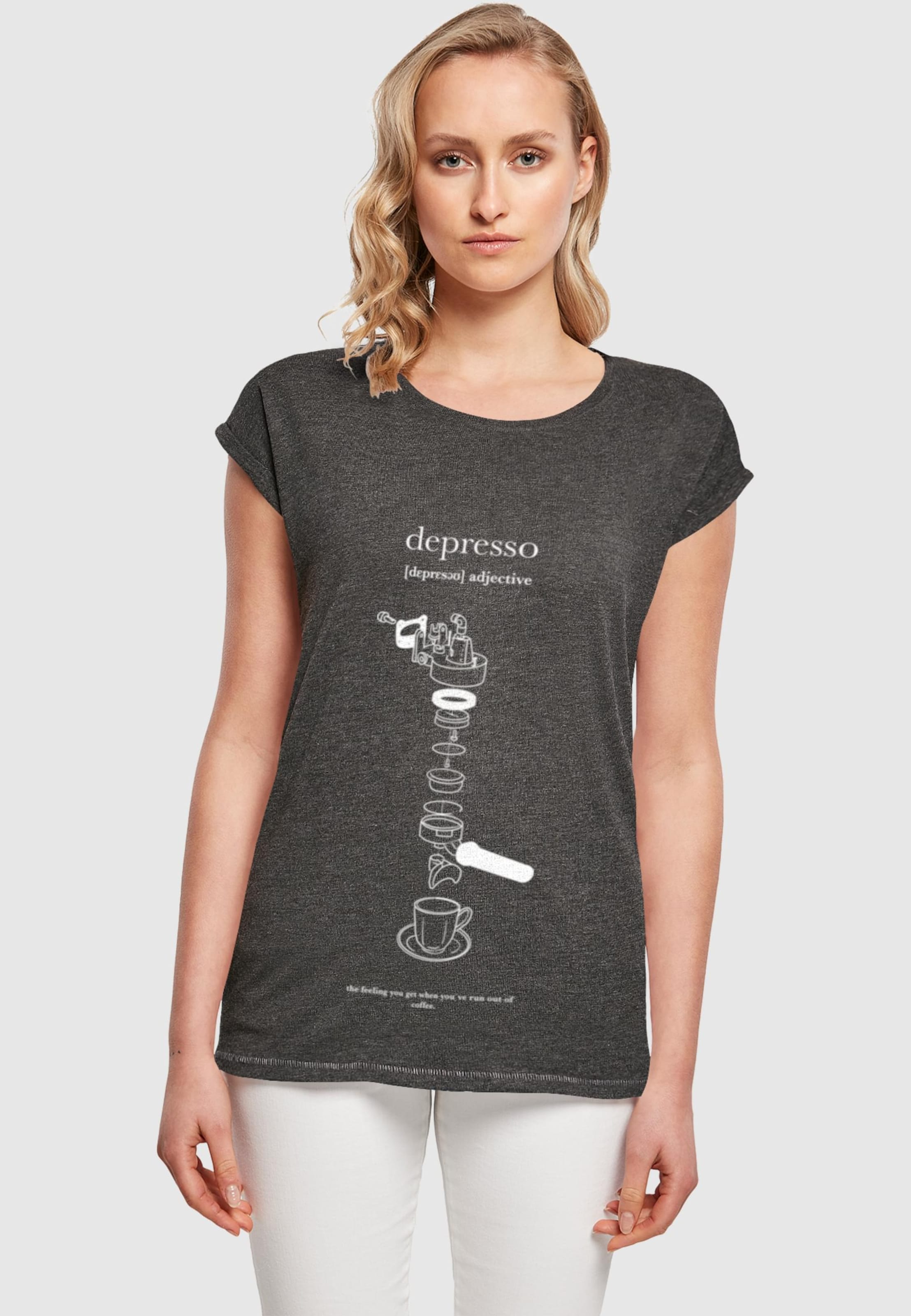 Mister Tee Ladies Depresso Extended Shoulder