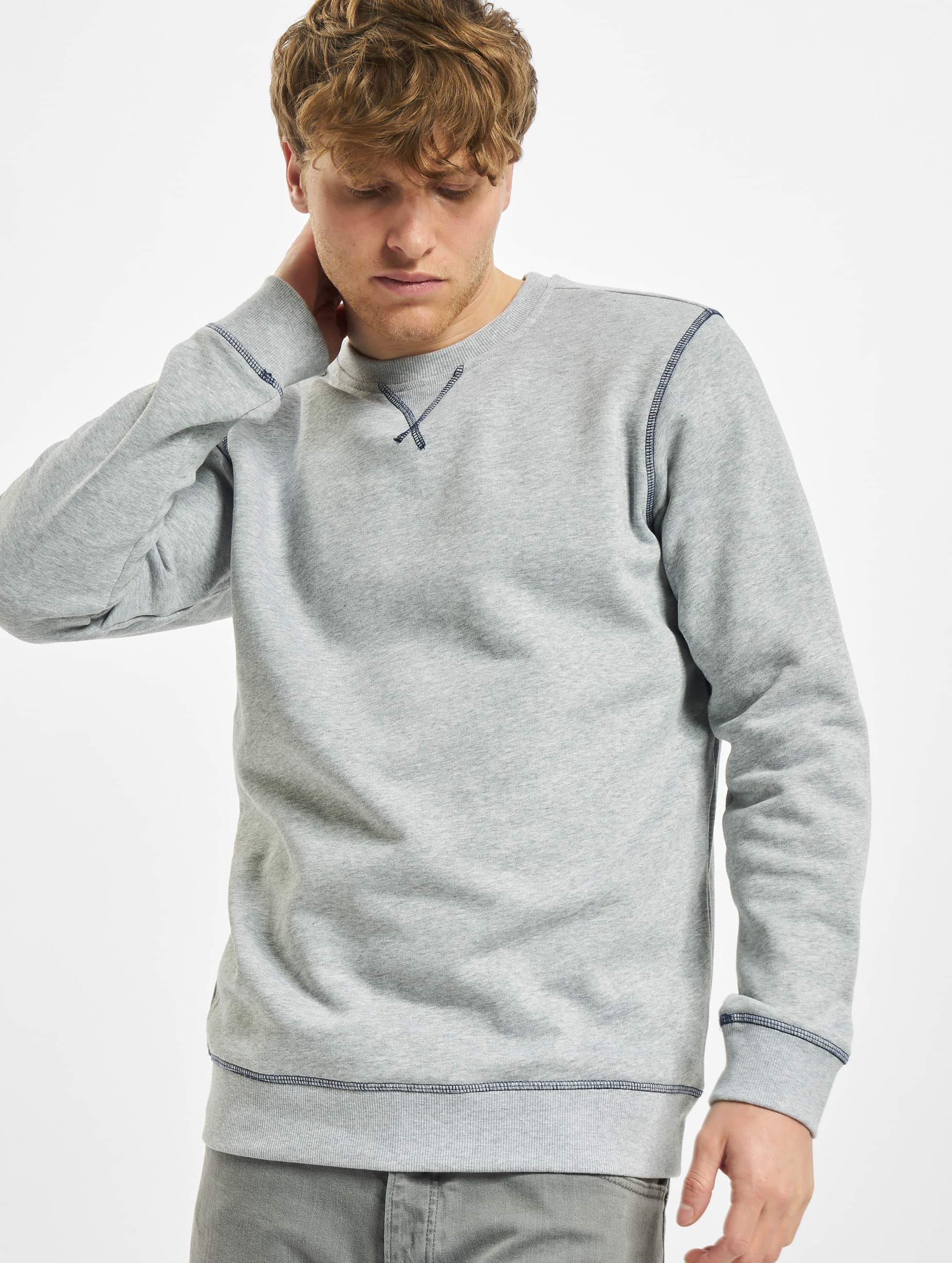 Urban Classics Organic Contrast Flatlock Stitched Crew