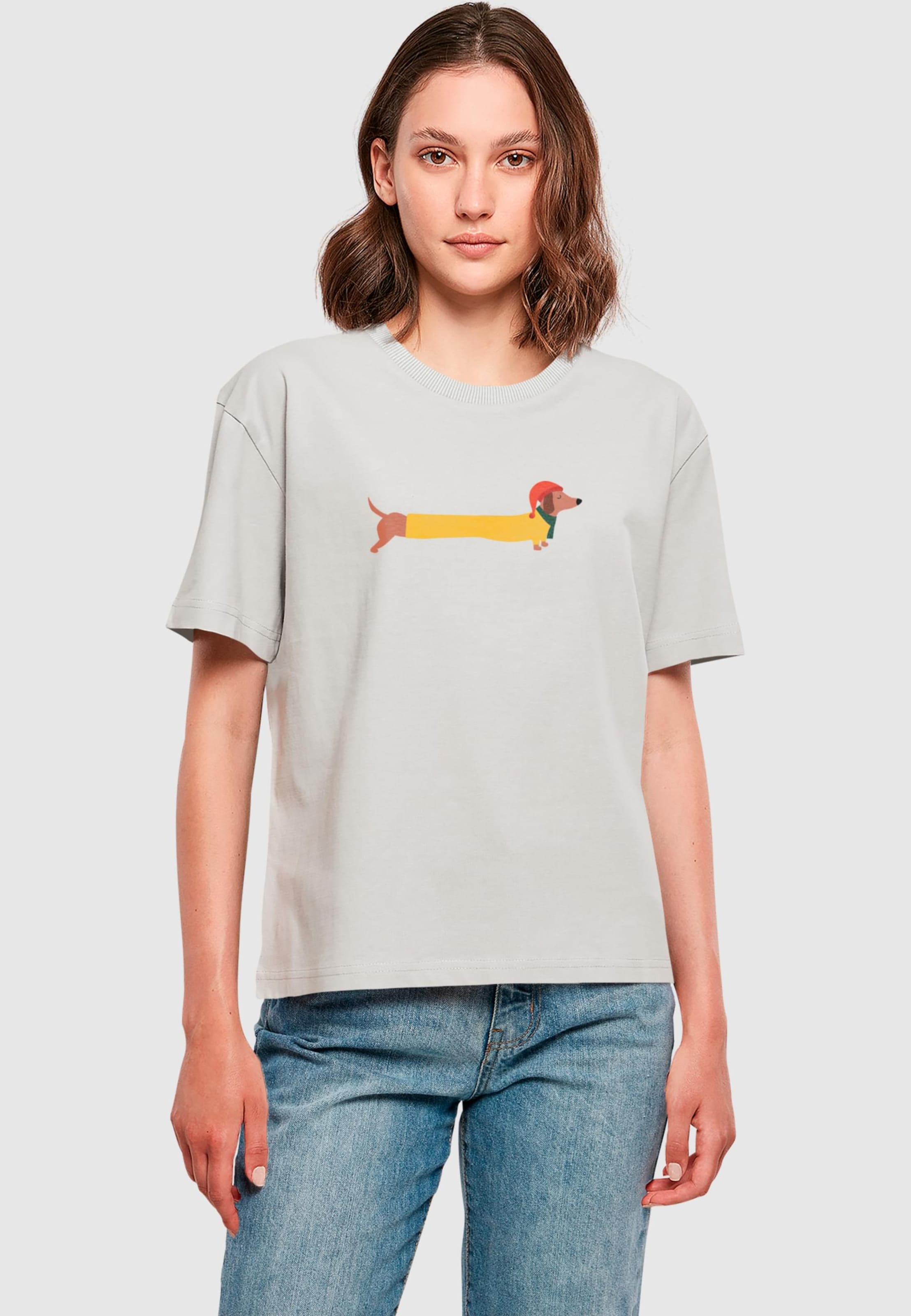 Merchcode Ladies Christmas Dog Tee