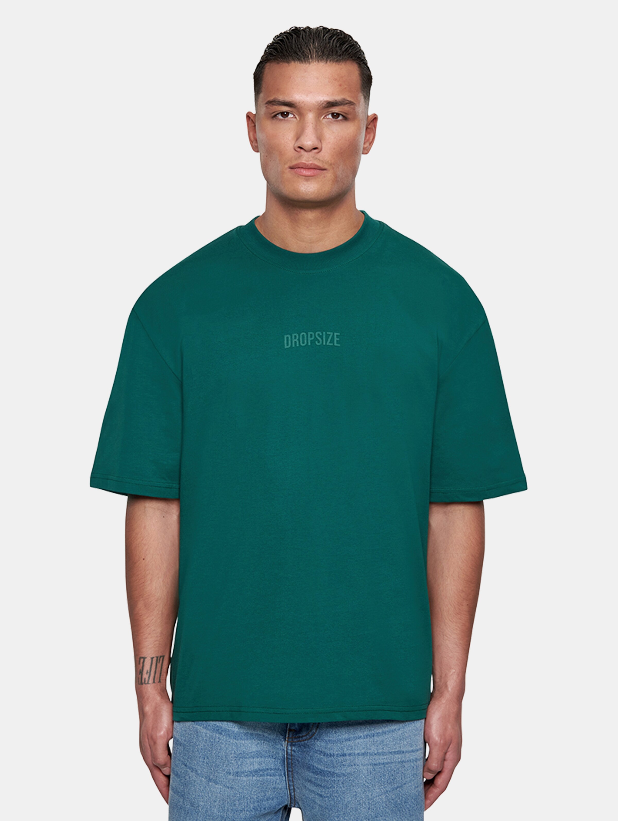 Dropsize Heavy Oversize Curved Hd Logo T-Shirt