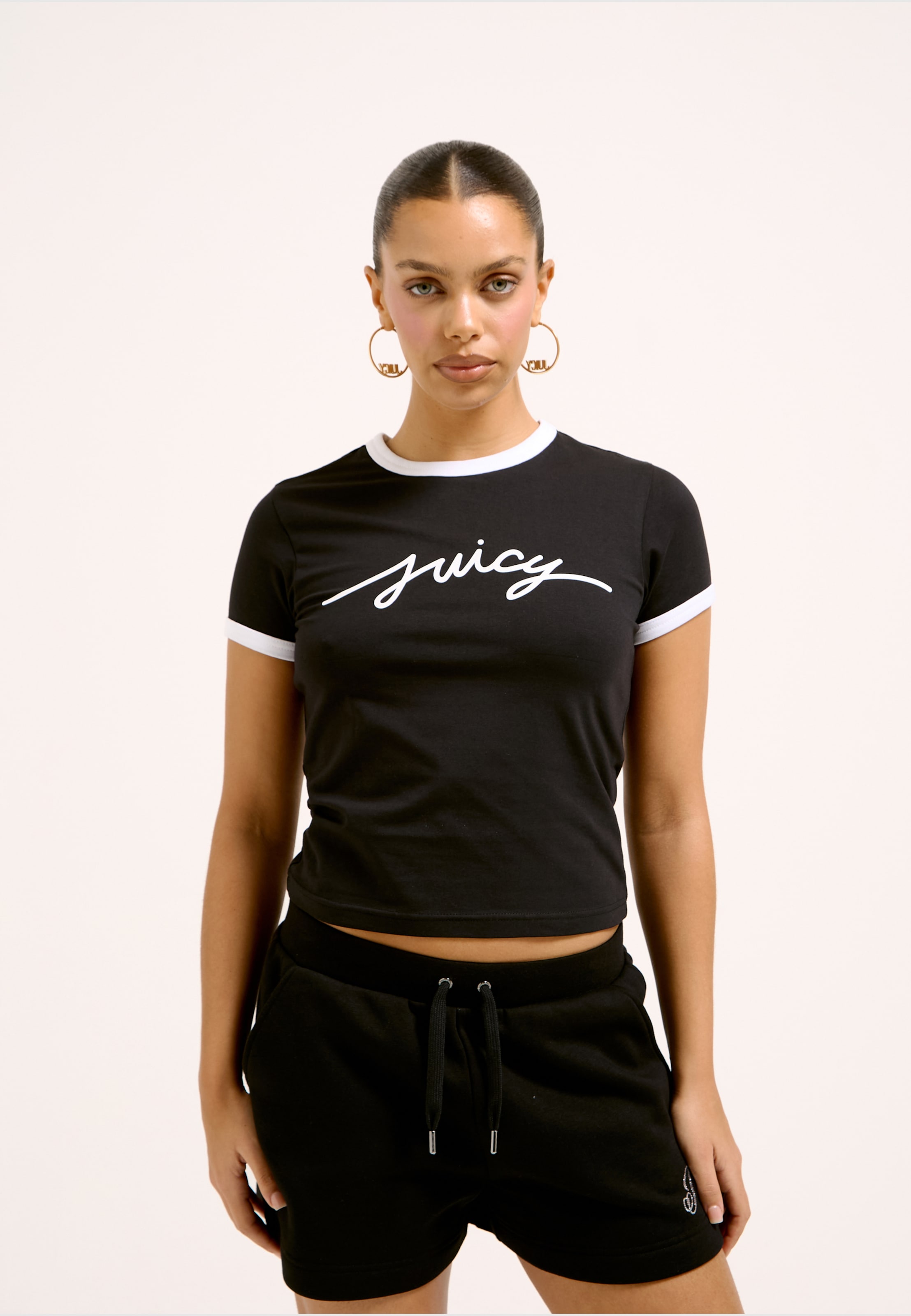 Juicy Couture SCRIPT JUICY RINGER T-SHIRT