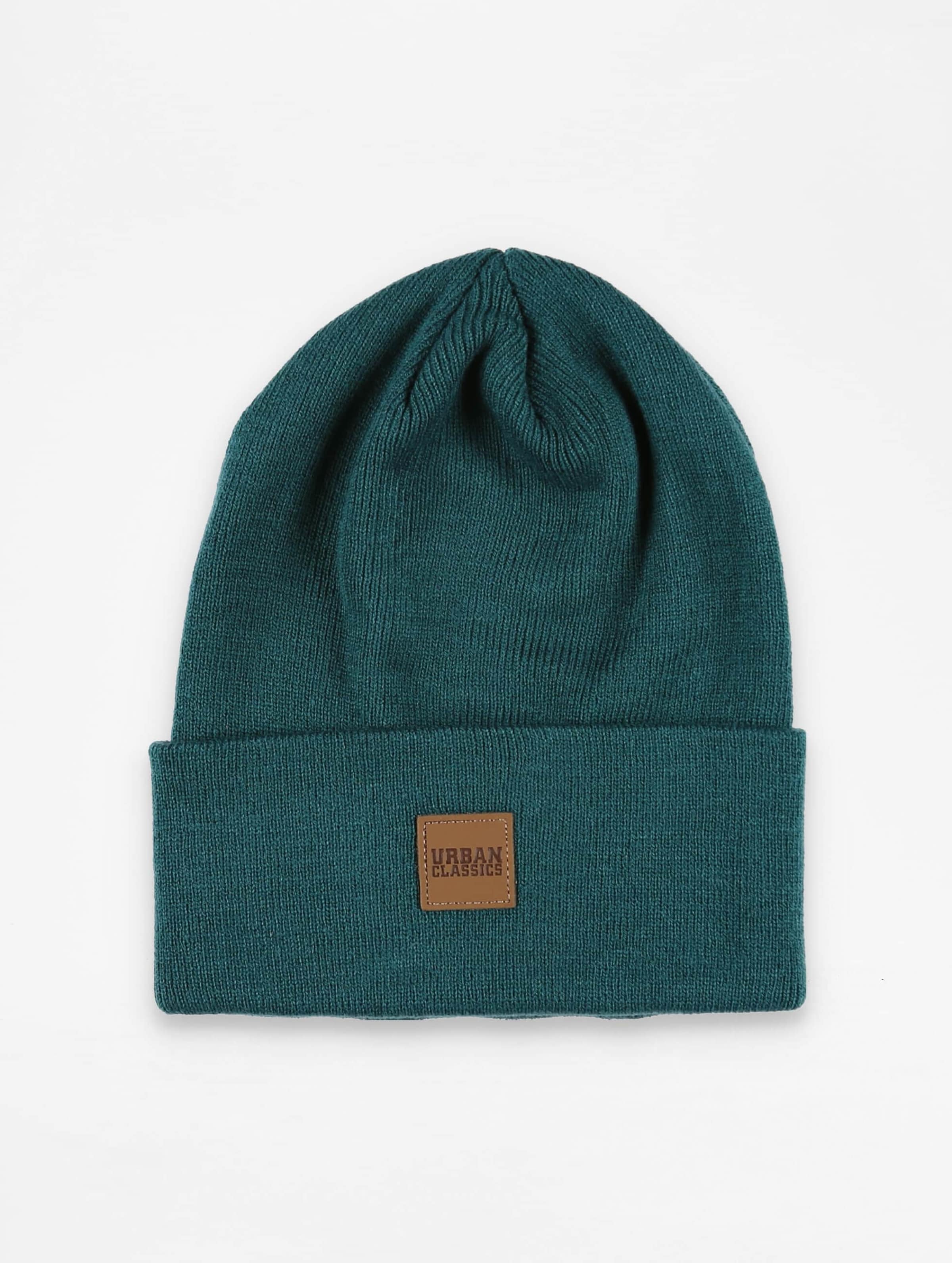 Urban Classics Synthetic Leatherpatch Long Beanie