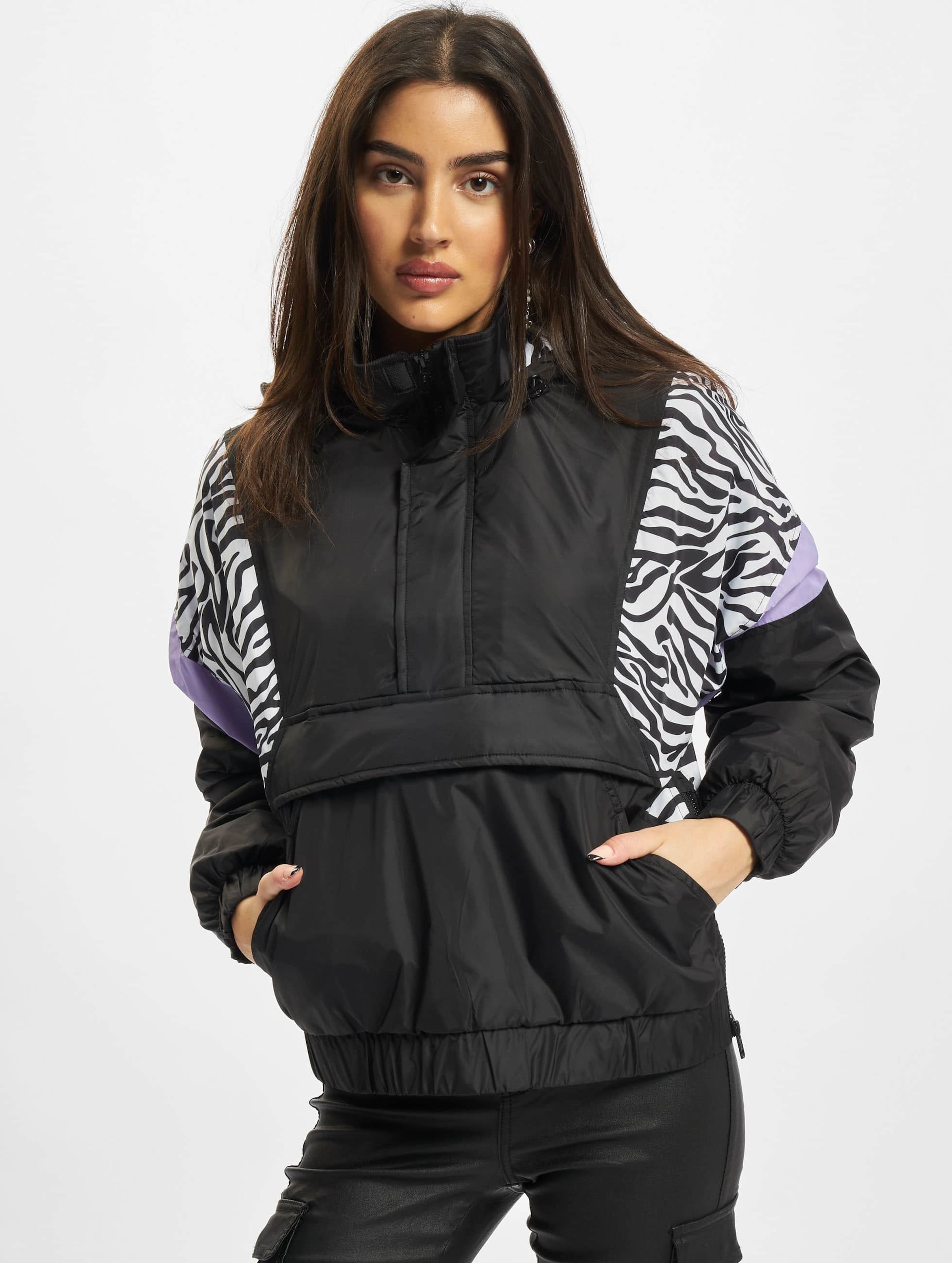 Urban Classics Ladies AOP Mixed Pull Over Jacket