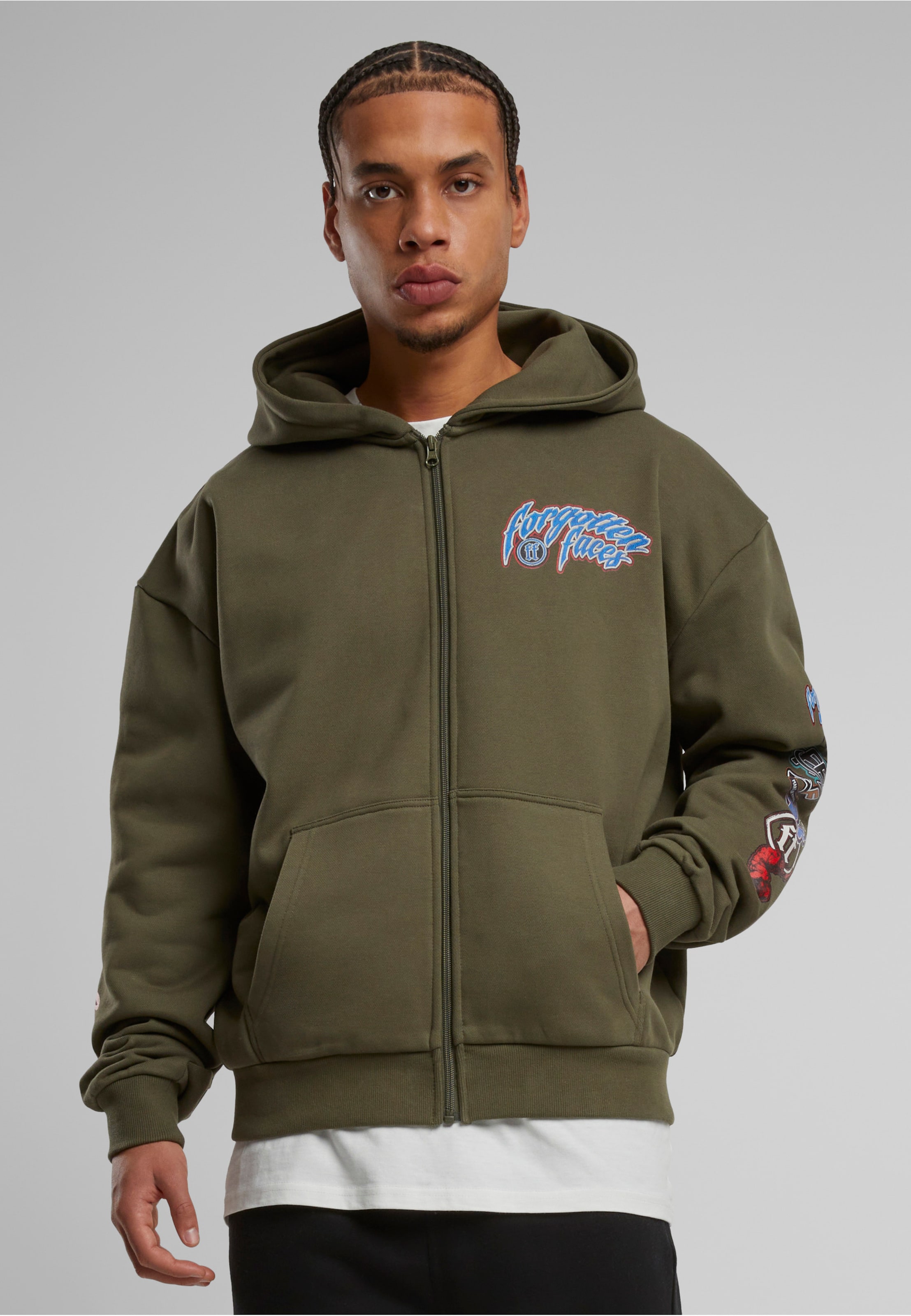 Forgotten Faces Courage Defines Oversize Zip Hoody
