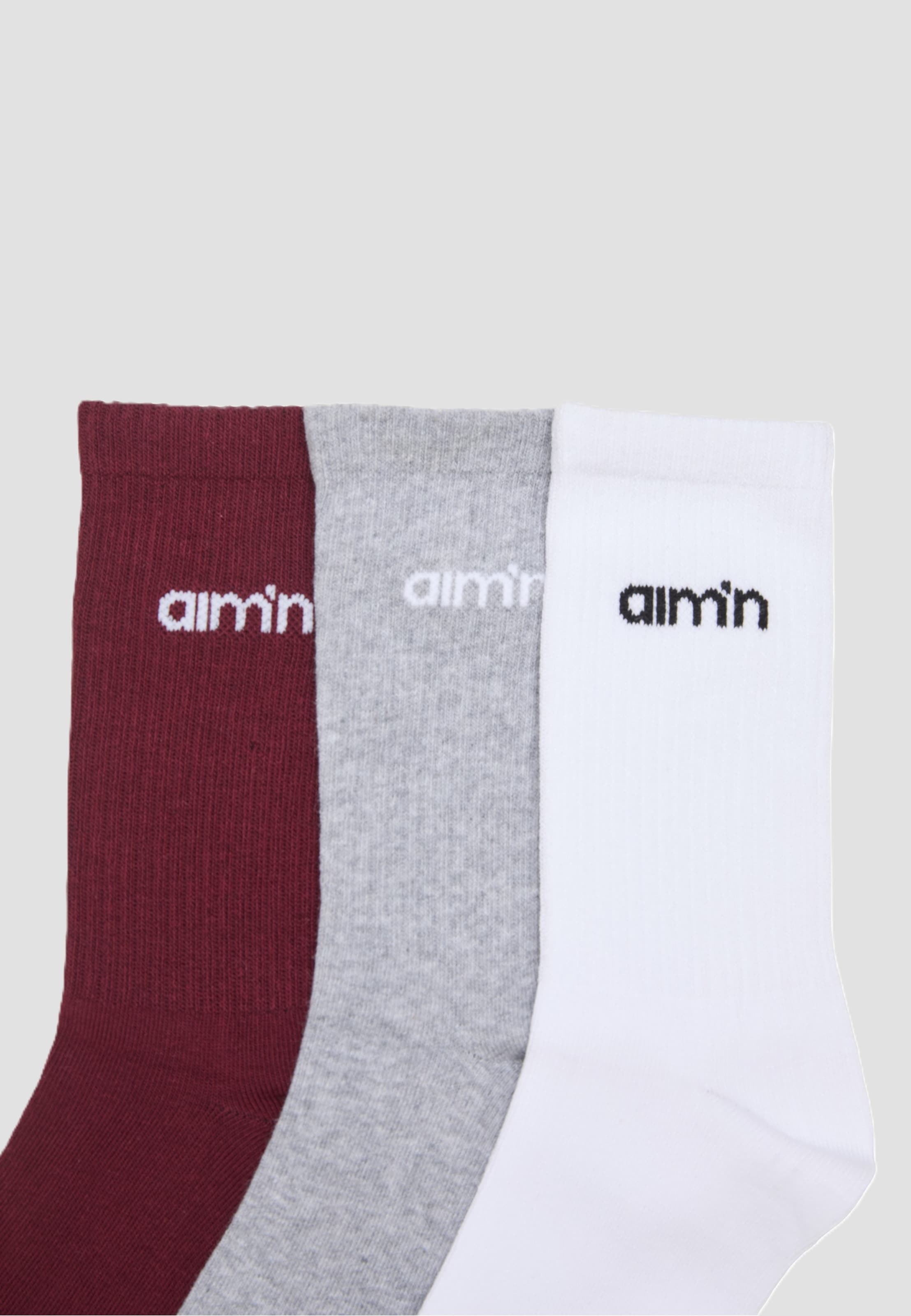 Aimn Logo Socks 3-Pack