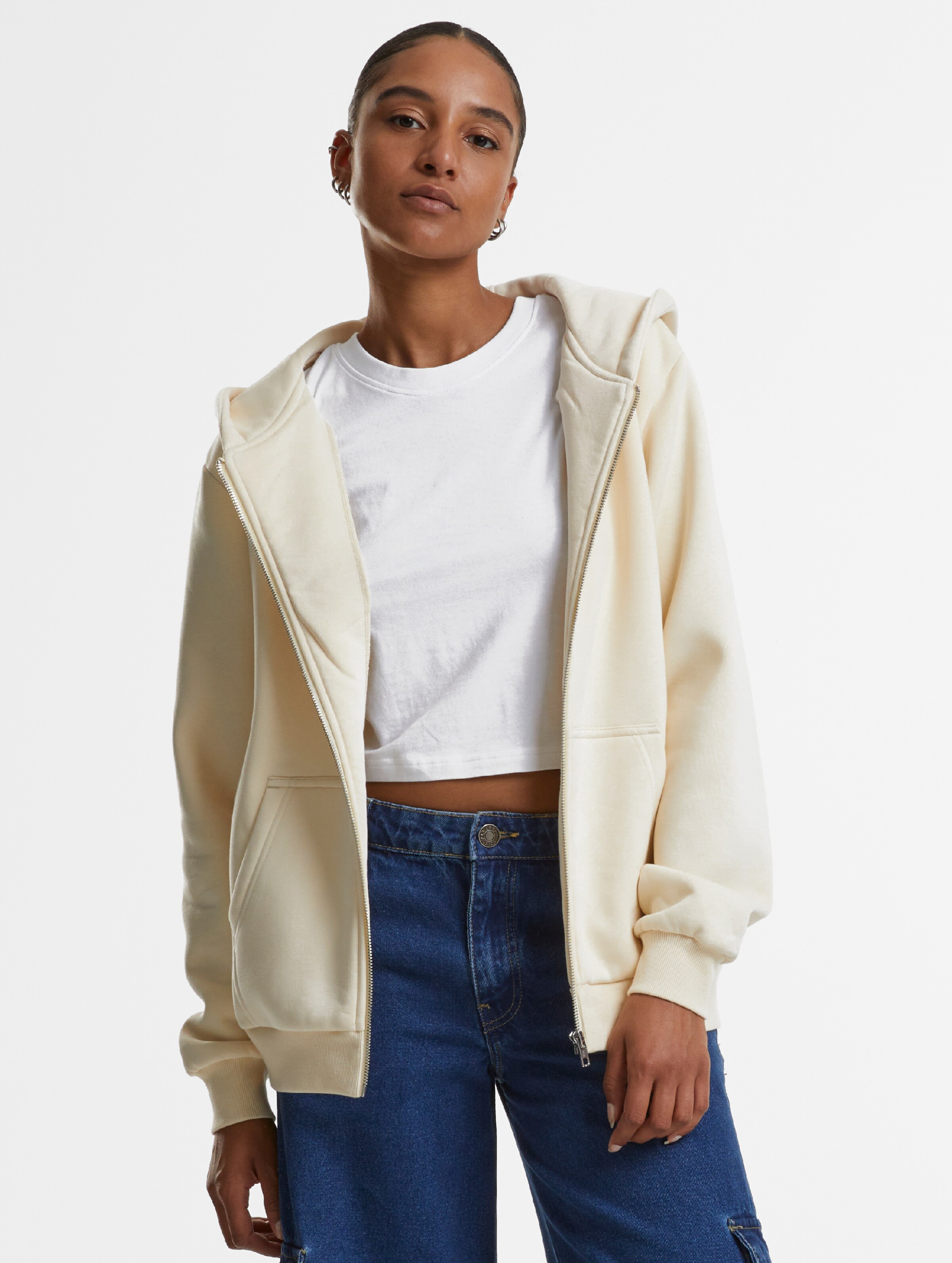 Urban Classics Ladies Fluffy Zip Hoodie