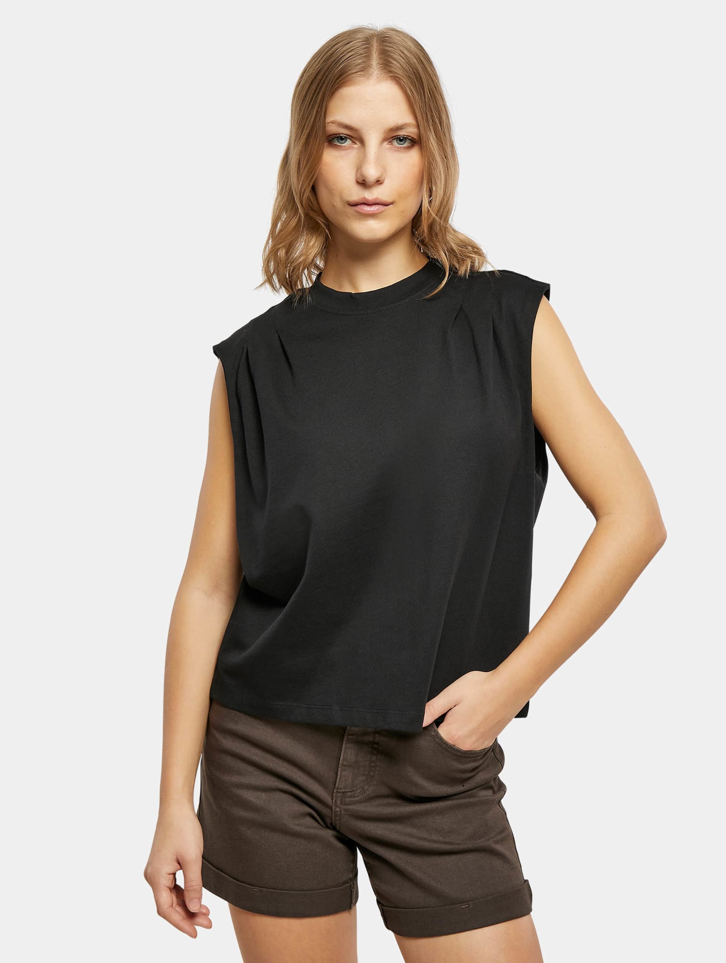 Urban Classics Ladies Organic Heavy Pleated Shoulder Top