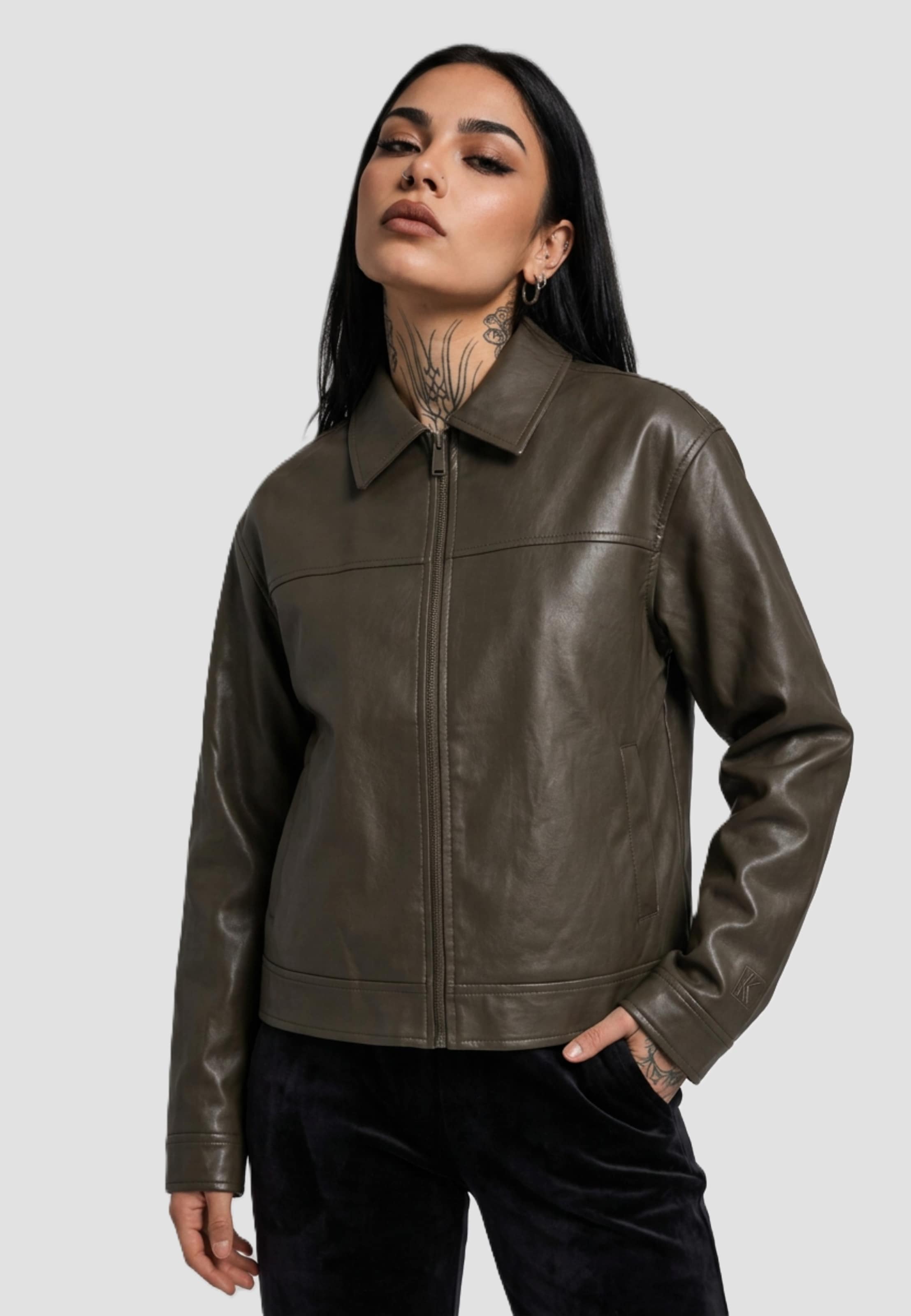 Karl Kani Og Pu Leather Boxy Jacket