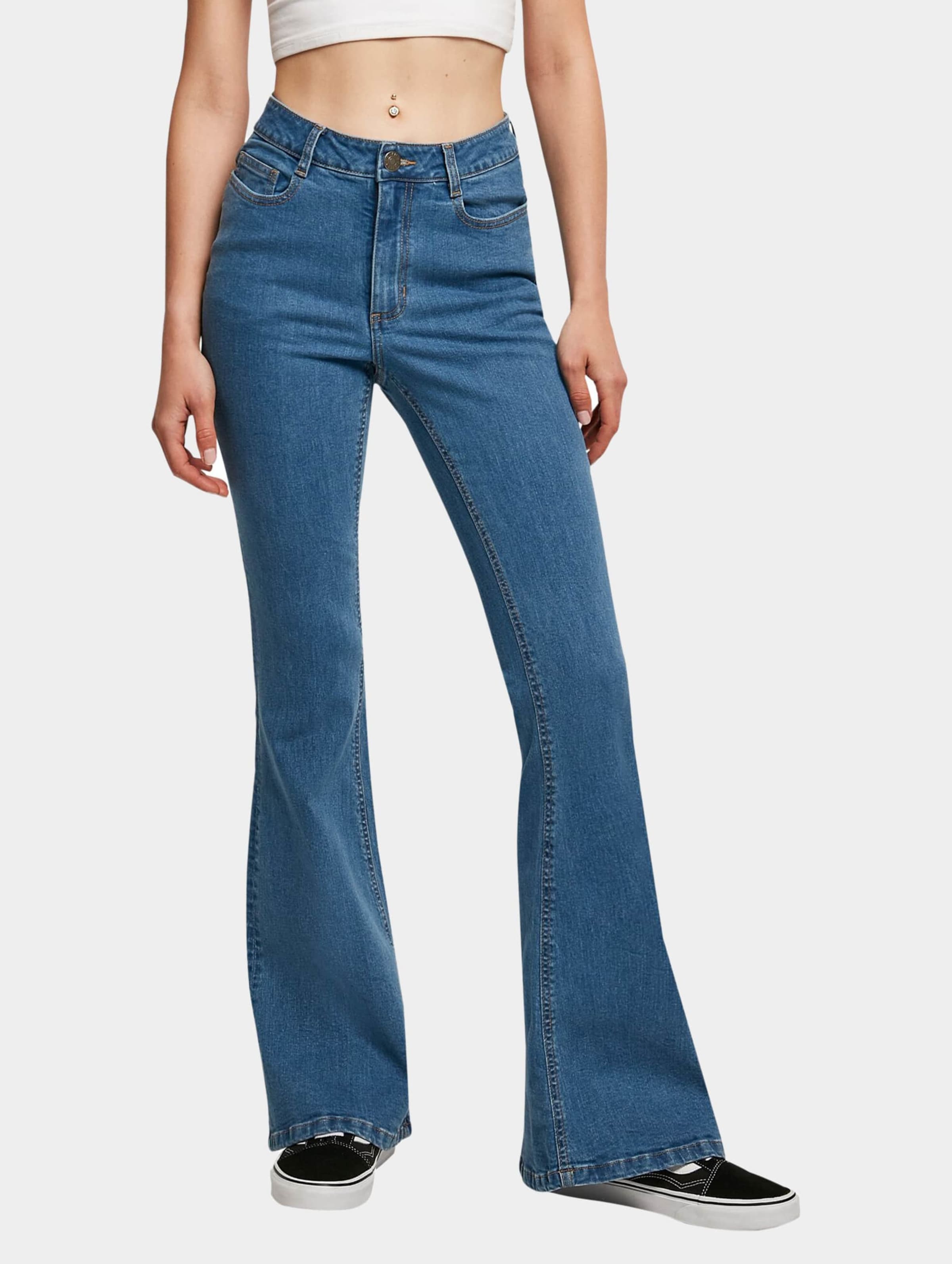 Urban Classics Ladies Essentials High Waist Flared Denim Pants