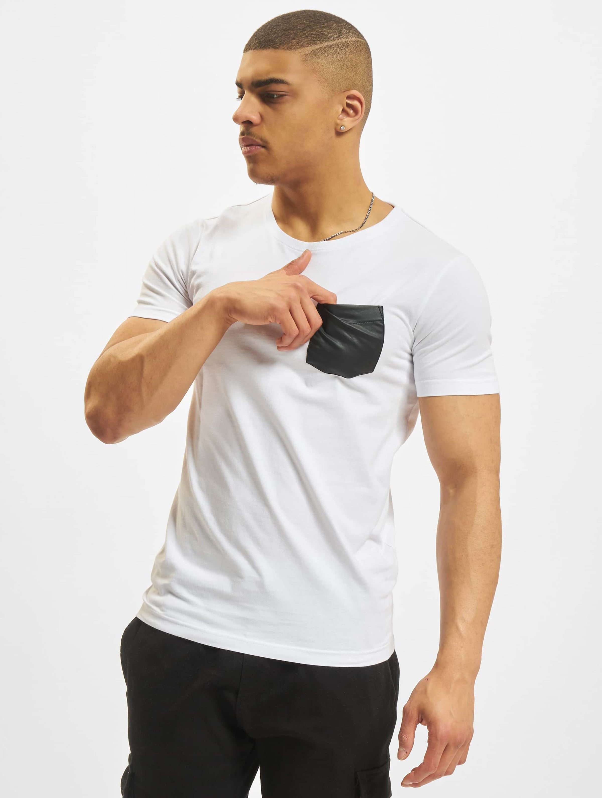 Urban Classics Synthetic Leather Pocket Tee