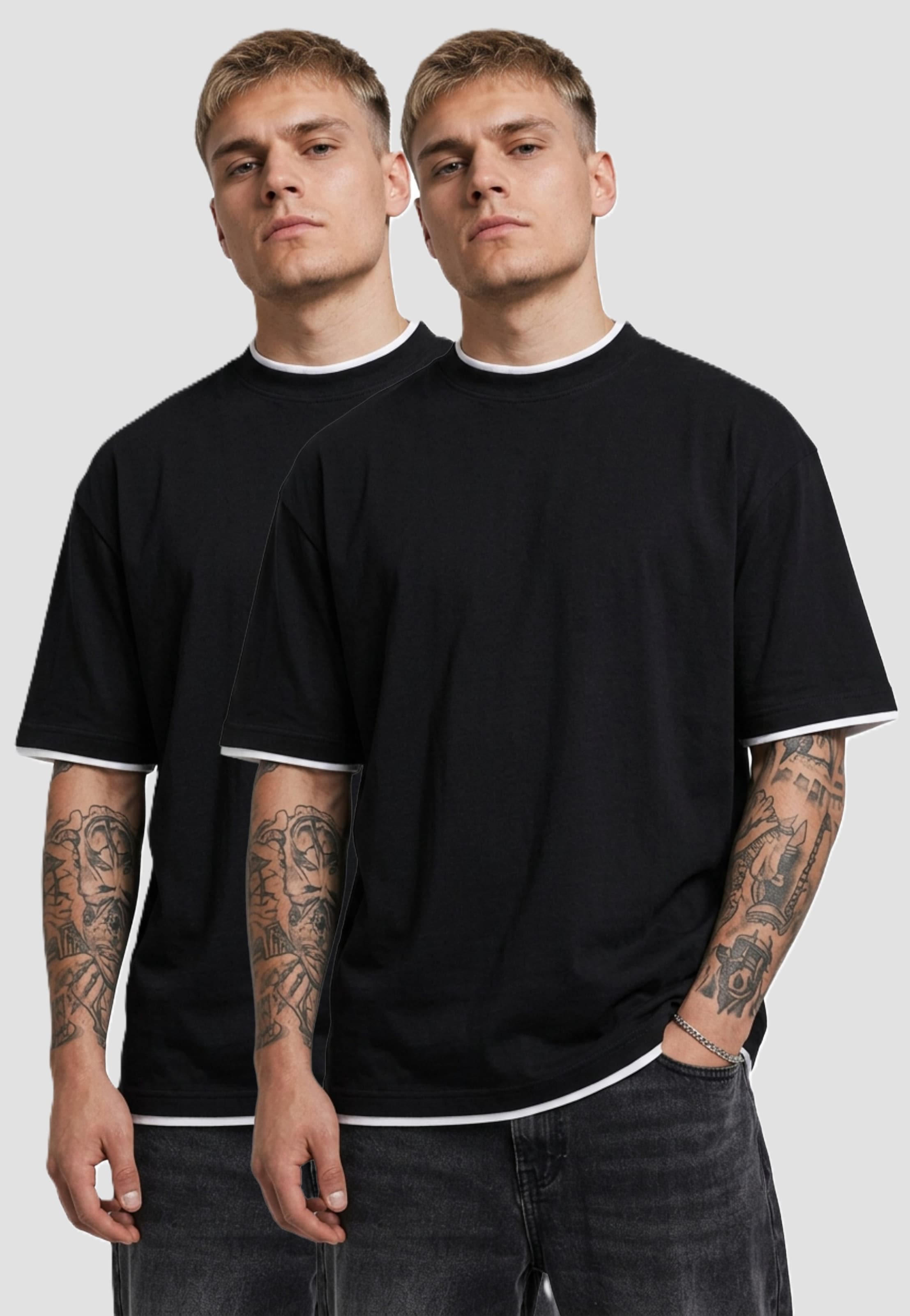 Urban Classics Contrast Tall Tee 2-Pack