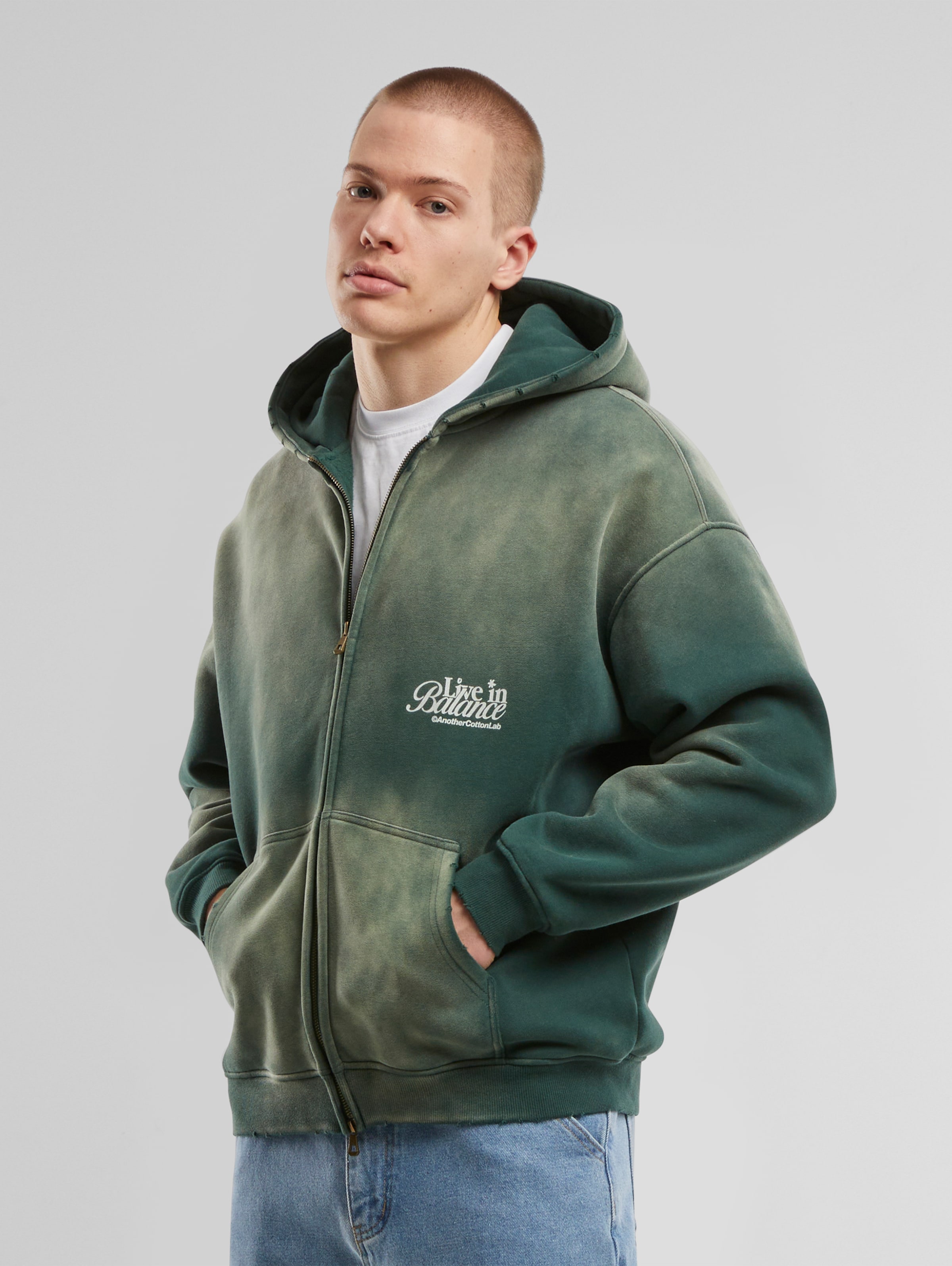 Another Cotton Lab Live in Balance Heavy Oversized Zip Hoodie