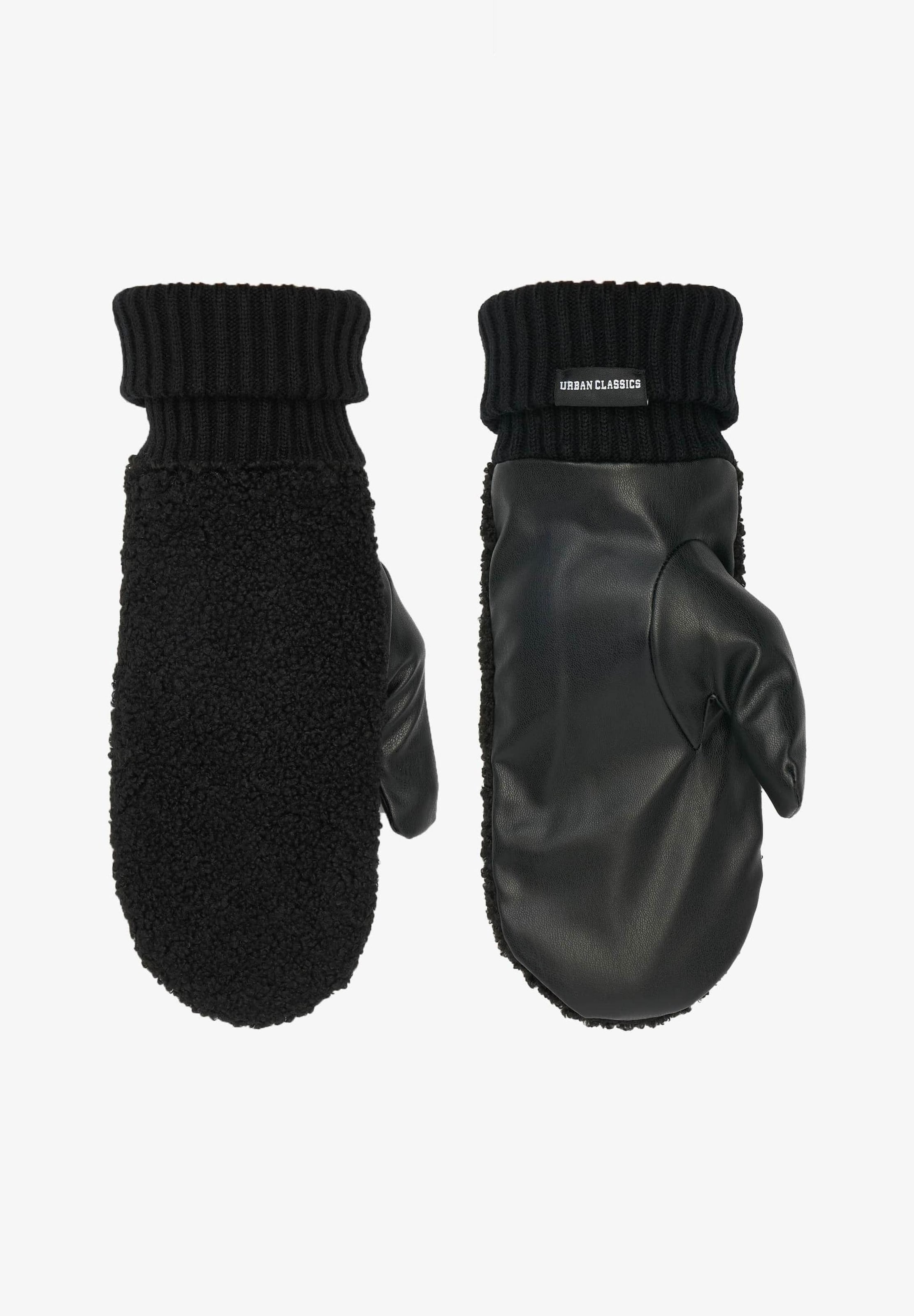 Urban Classics Sherpa Synthetic Leather Gloves