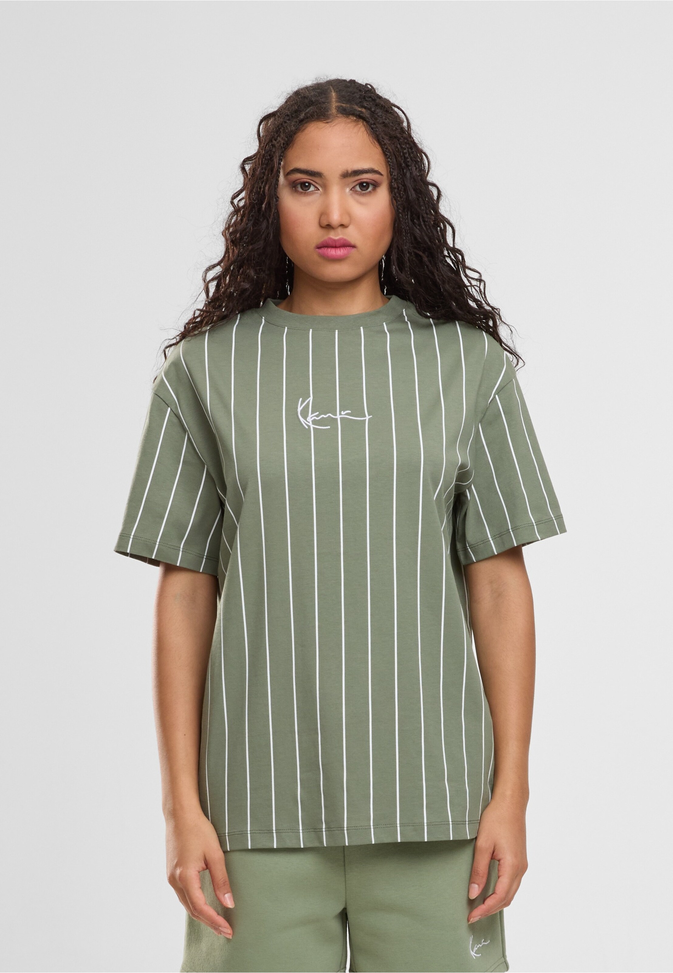 Karl Kani Small Signature Essential Pinstripe OS Tee