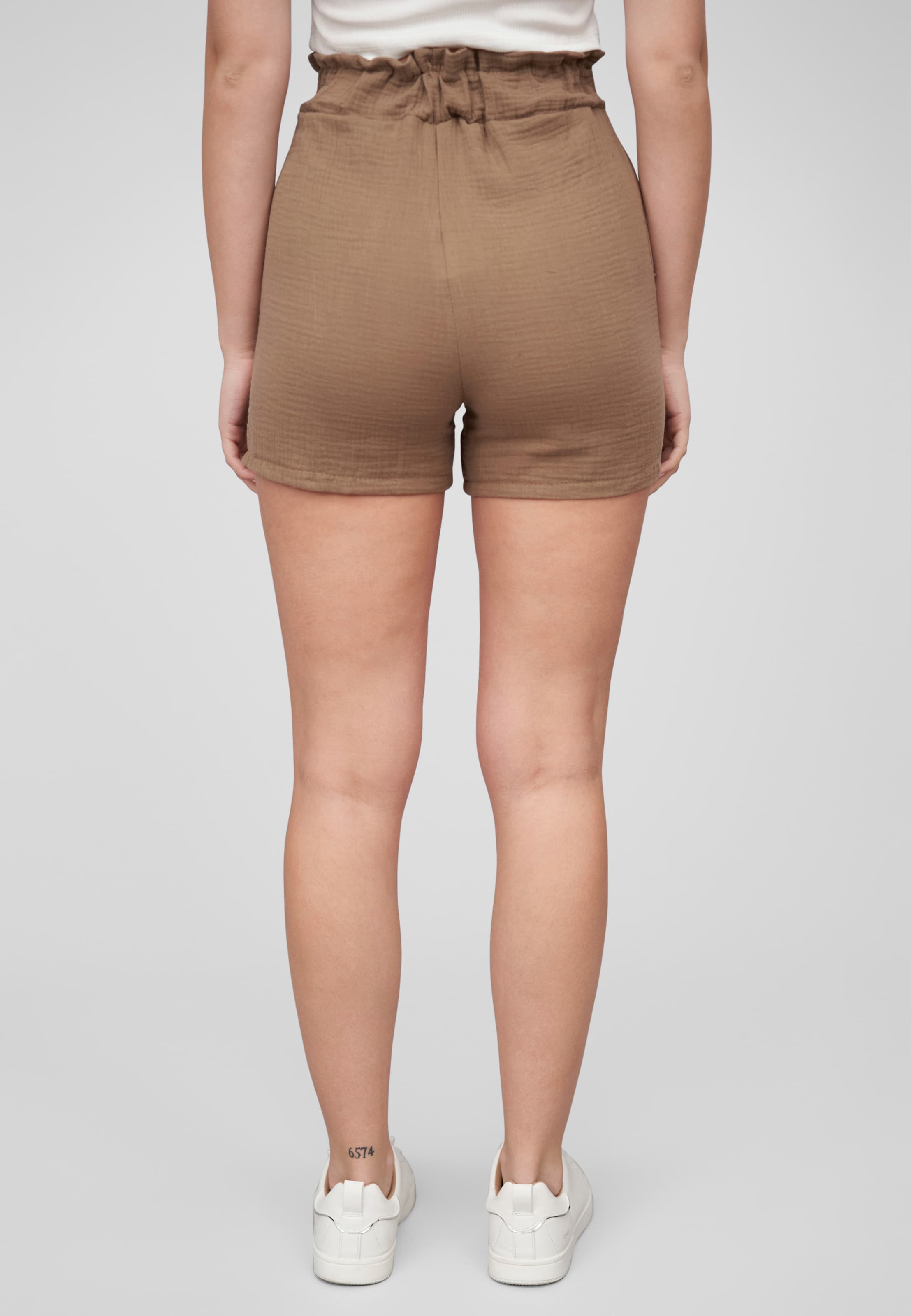 Cloud5ive Damen Musselin Short mit Bindegürtel