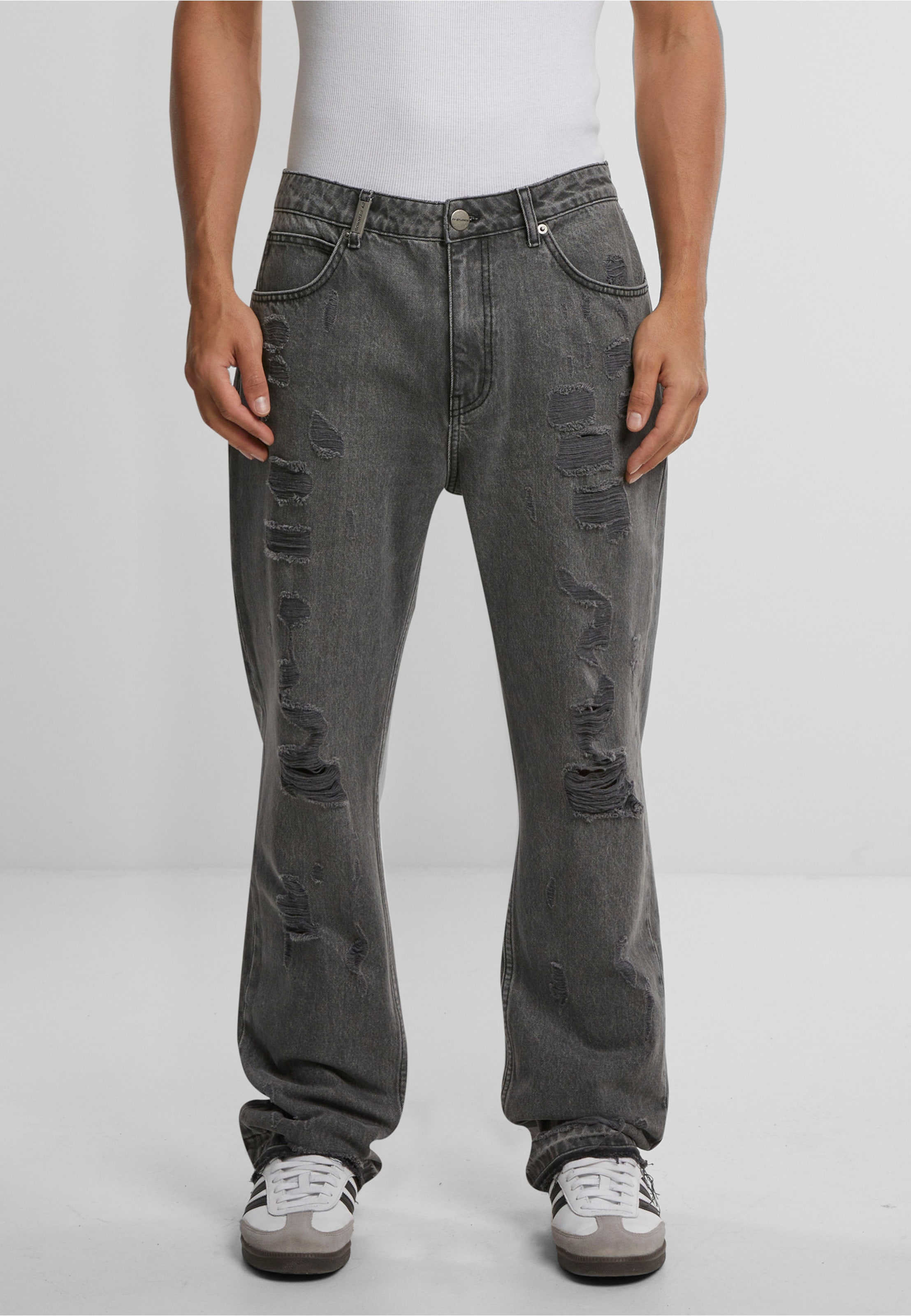 2Y Studios Firio Destroyed Straight Jeans
