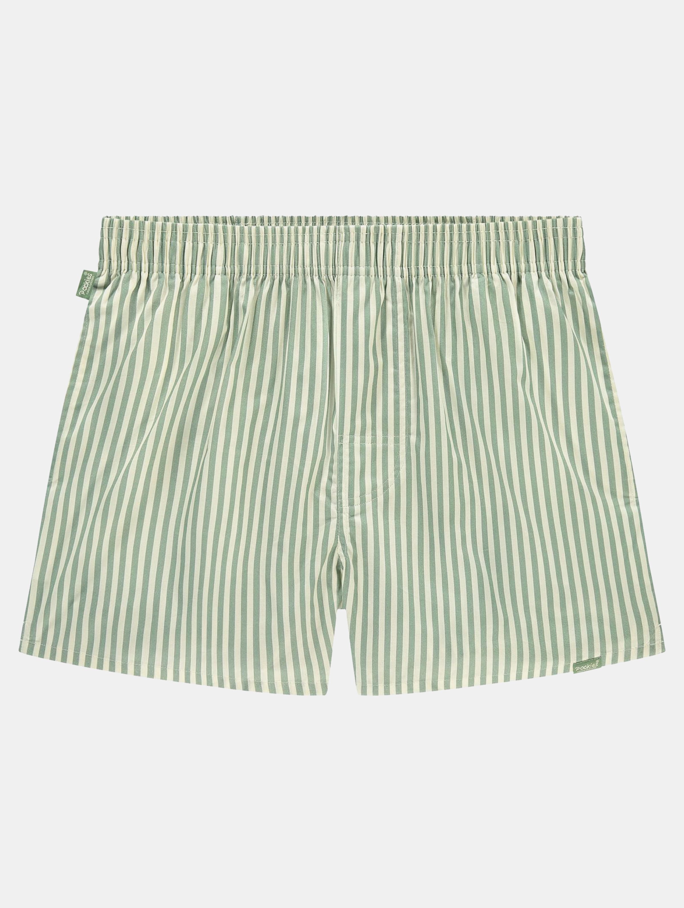 Pockies Green Striped Boxershorts