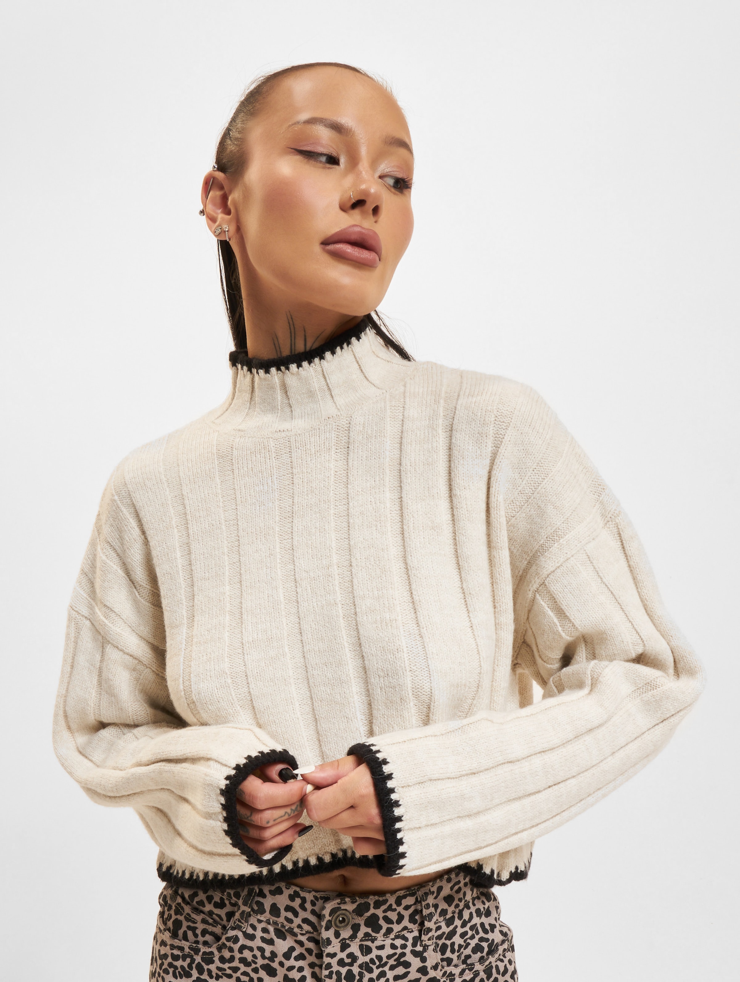 Only Chick Stitch Highneck Pullover