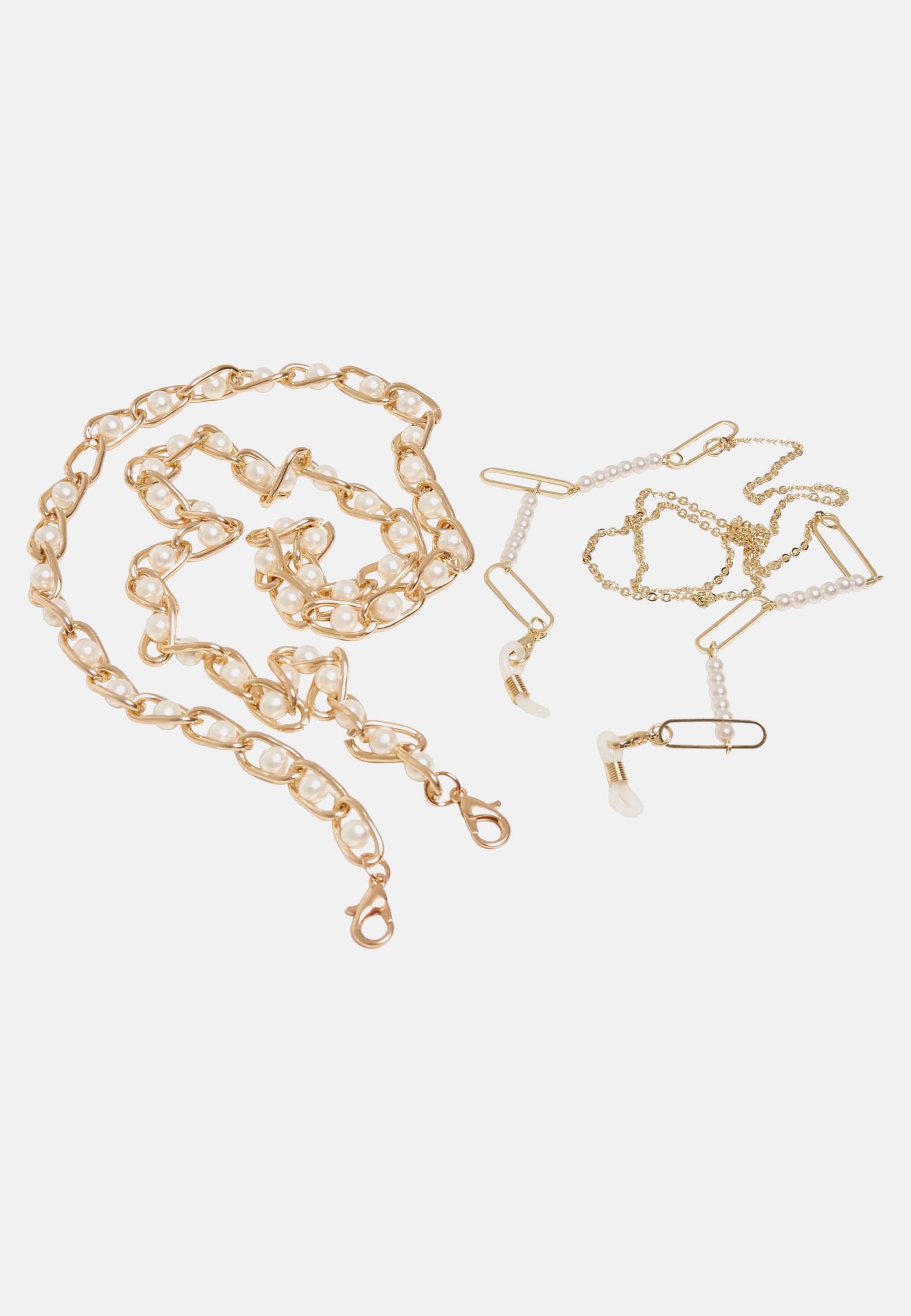 Urban Classics Multifunctional Chain With Pearls 2-Pack
