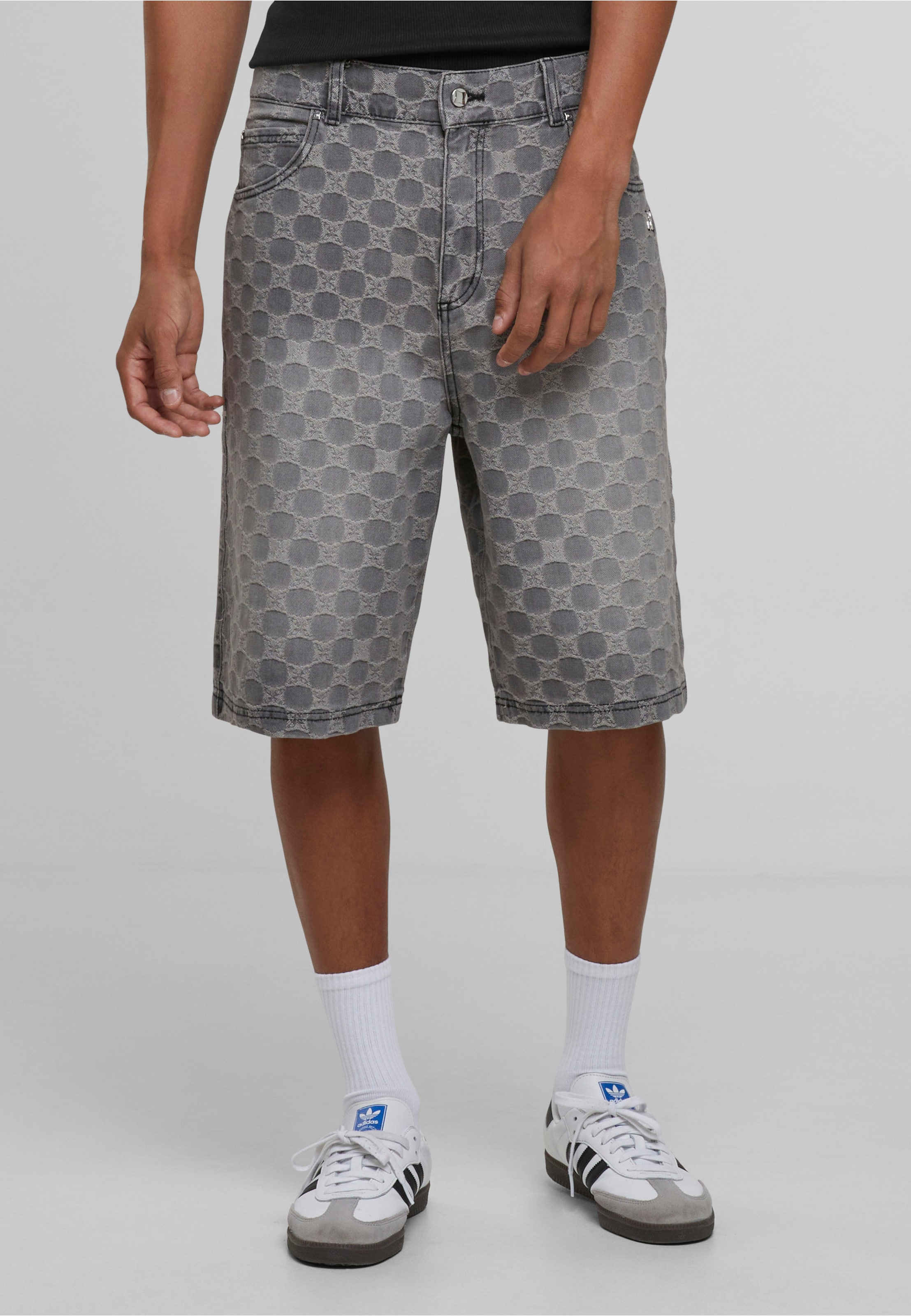 PEQUS Aether Monogram Denim Jorts