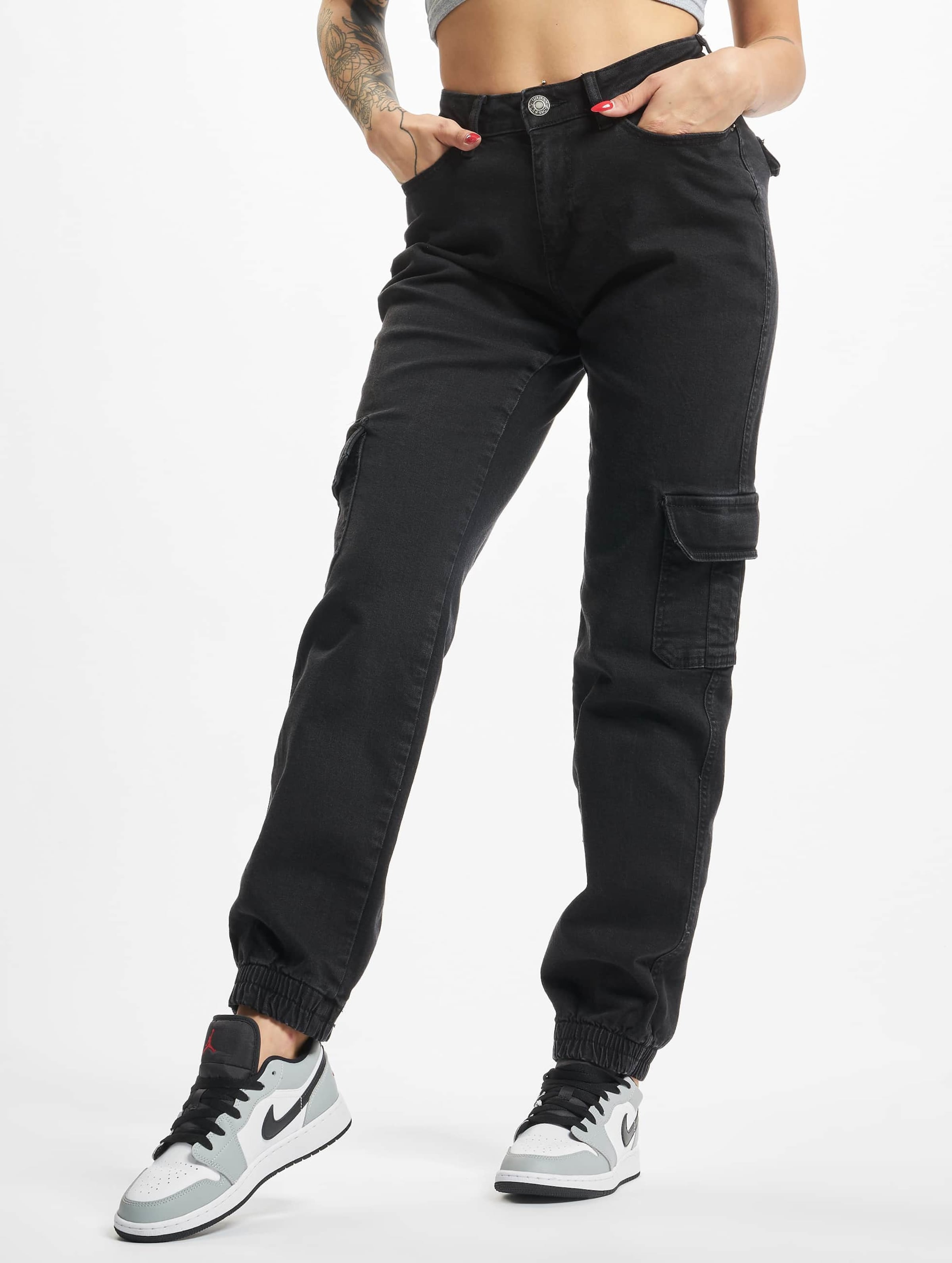 Urban Classics Ladies Organic Stretch Denim Cargo Pants