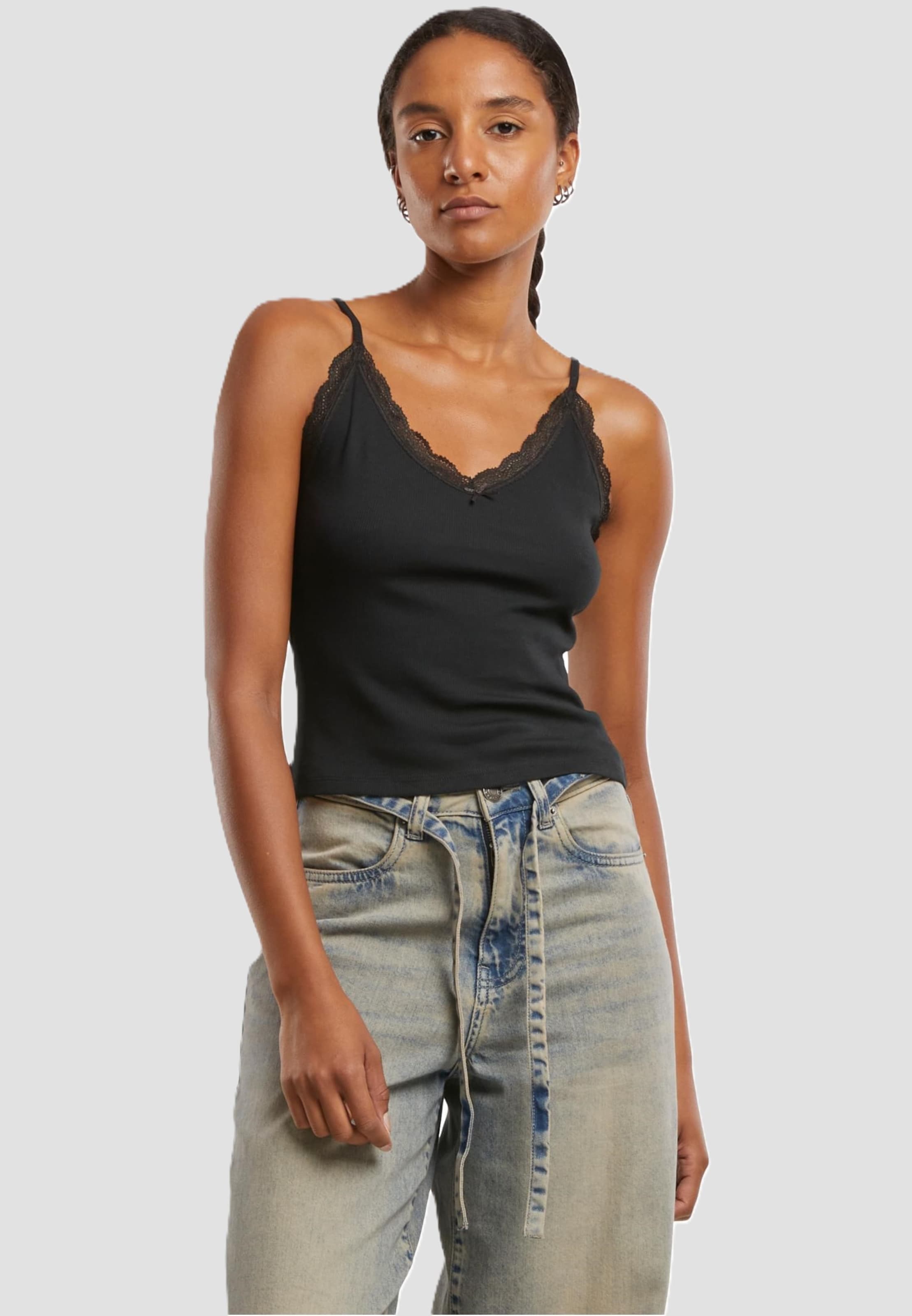 Urban Classics Ladies V-Neck Lace Top 2-Pack