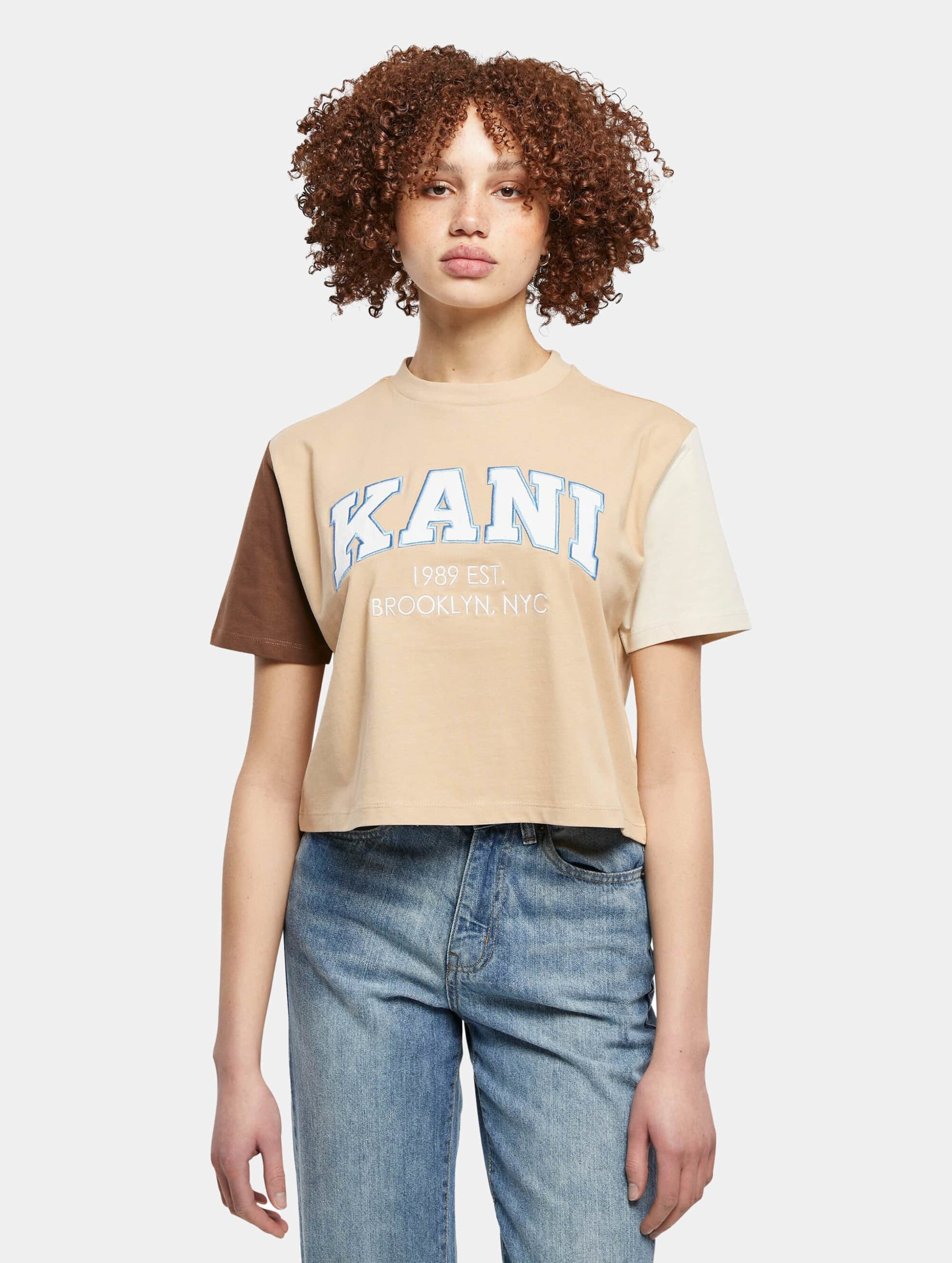 Karl Kani KW231-033-1 KK Serif Crop Block Tee