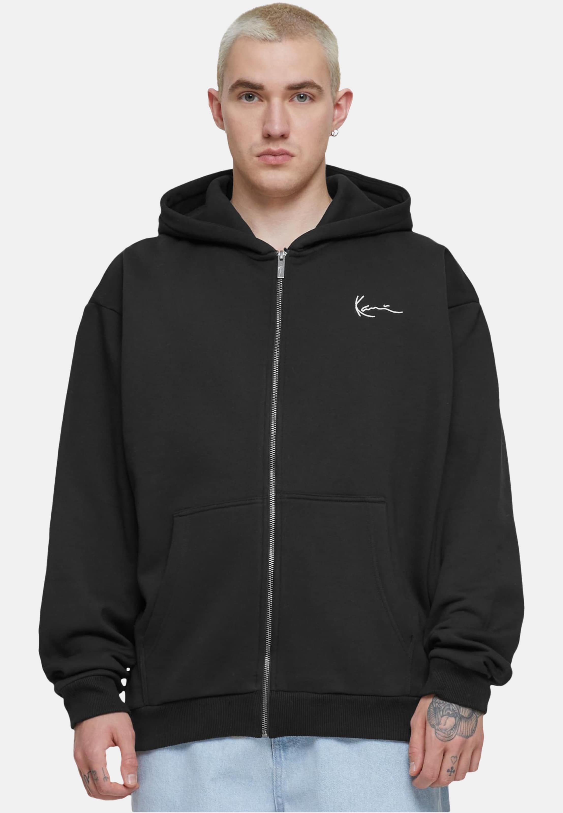 Karl Kani Chest Signature Essential Zip Hoodie black Plus Size