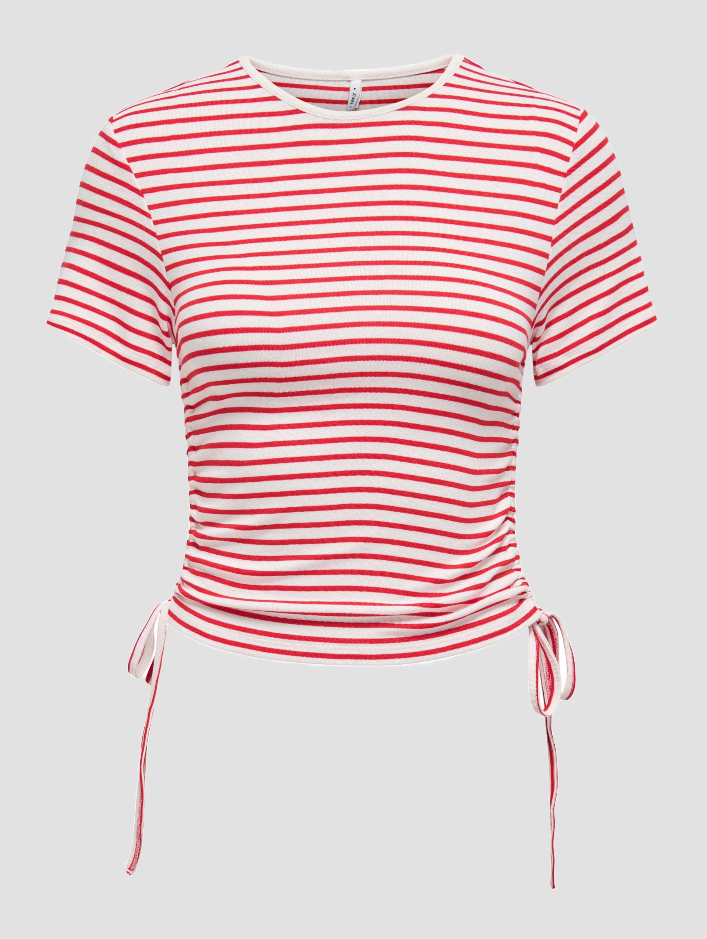 Only ONLDEVIN S/S STRIPE O-NECK TIE TOP JRS