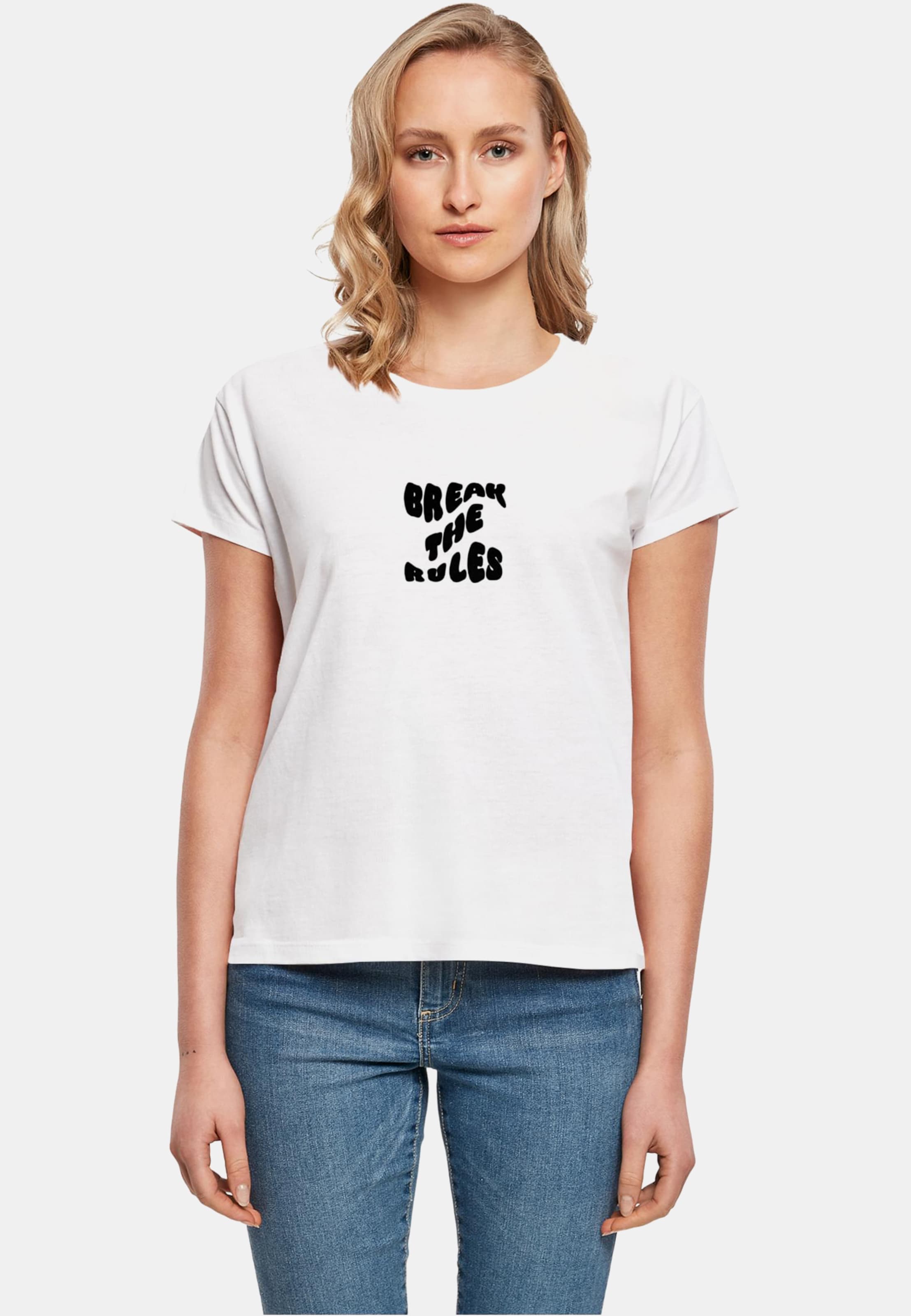 Merchcode POD Ladies Break The Rules Box Tee