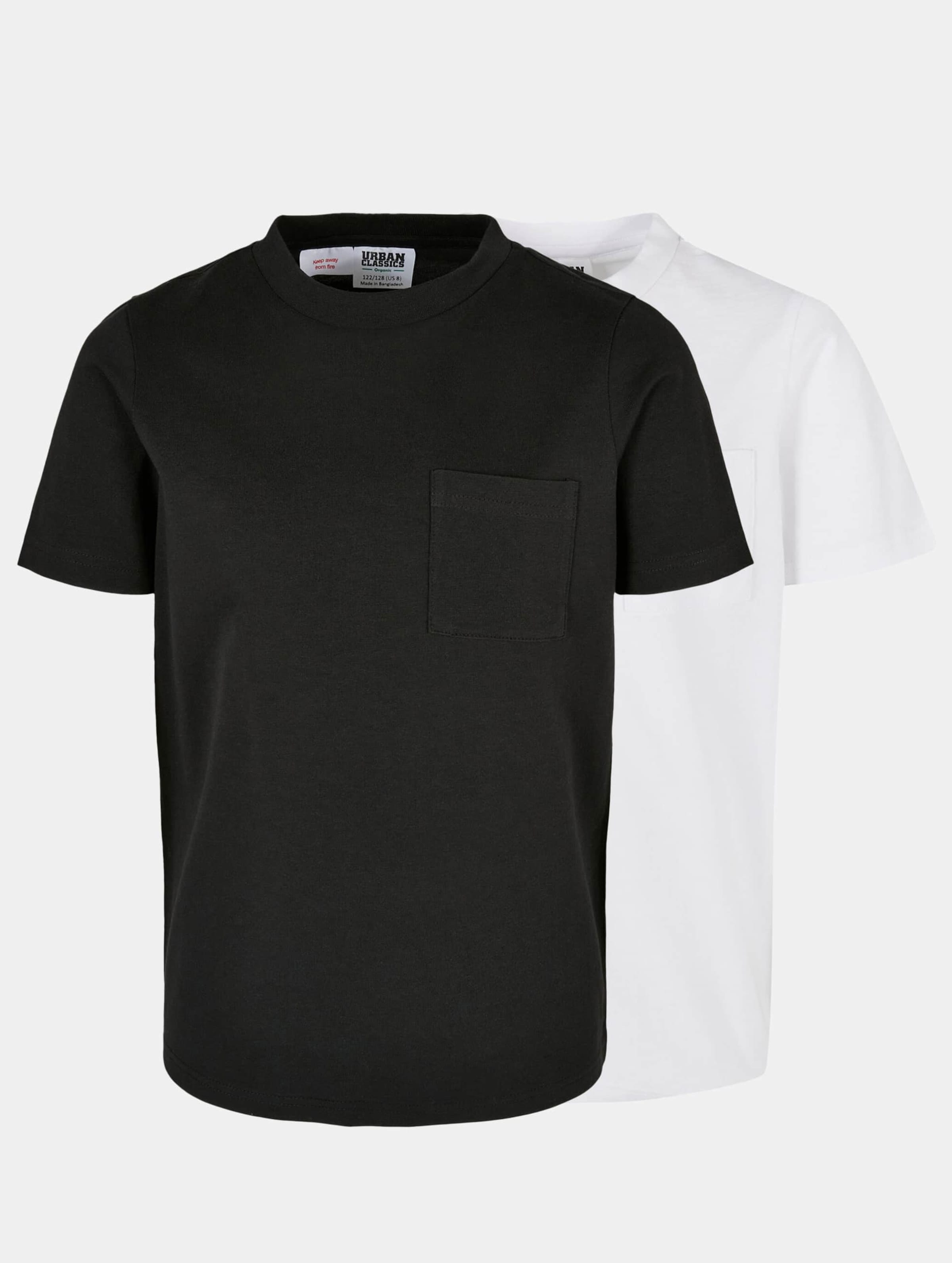 Urban Classics Boys Organic Cotton Basic Pocket Tee 2-Pack