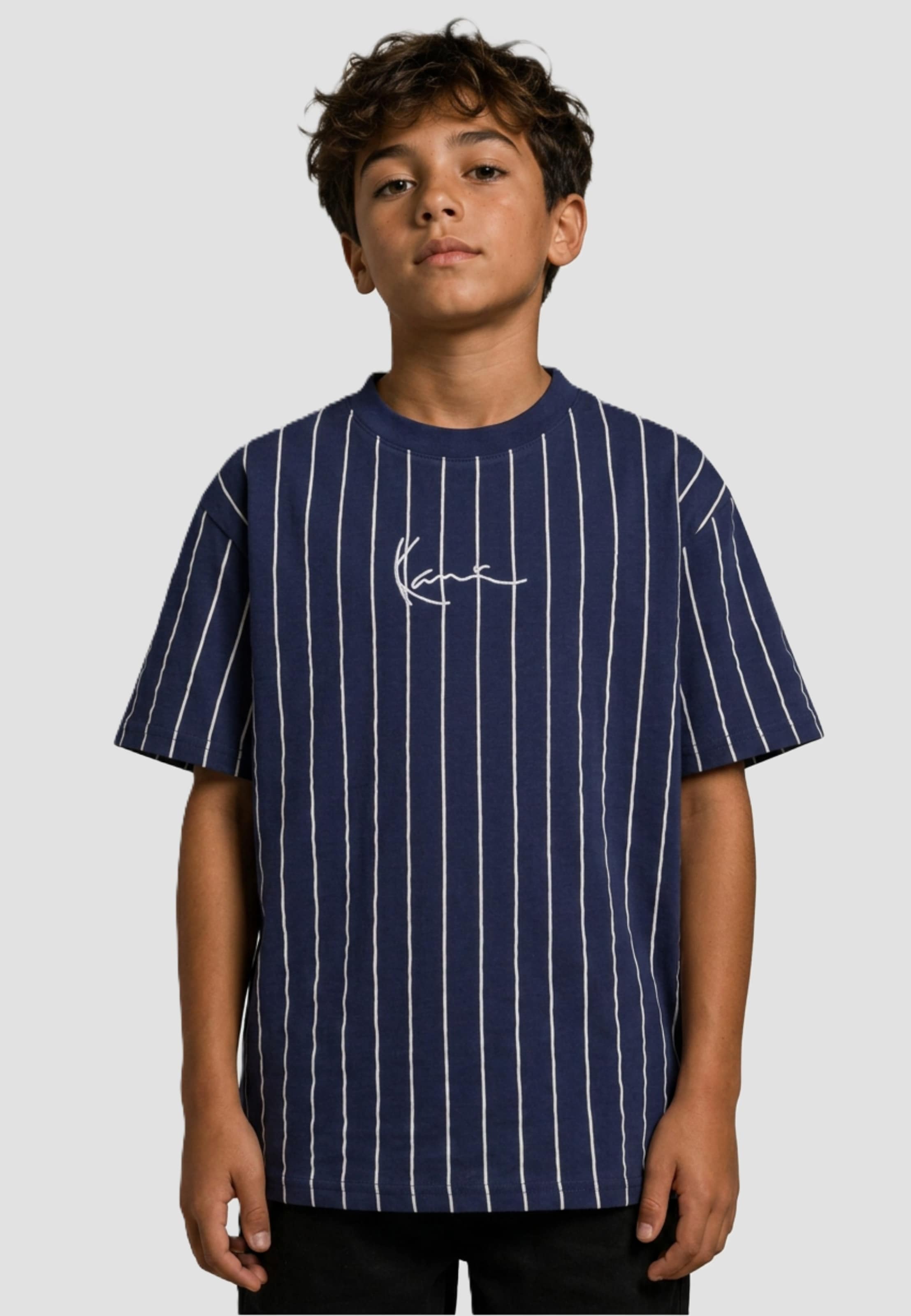 Karl Kani Small Signature Essential Pinstripe Tee Junior