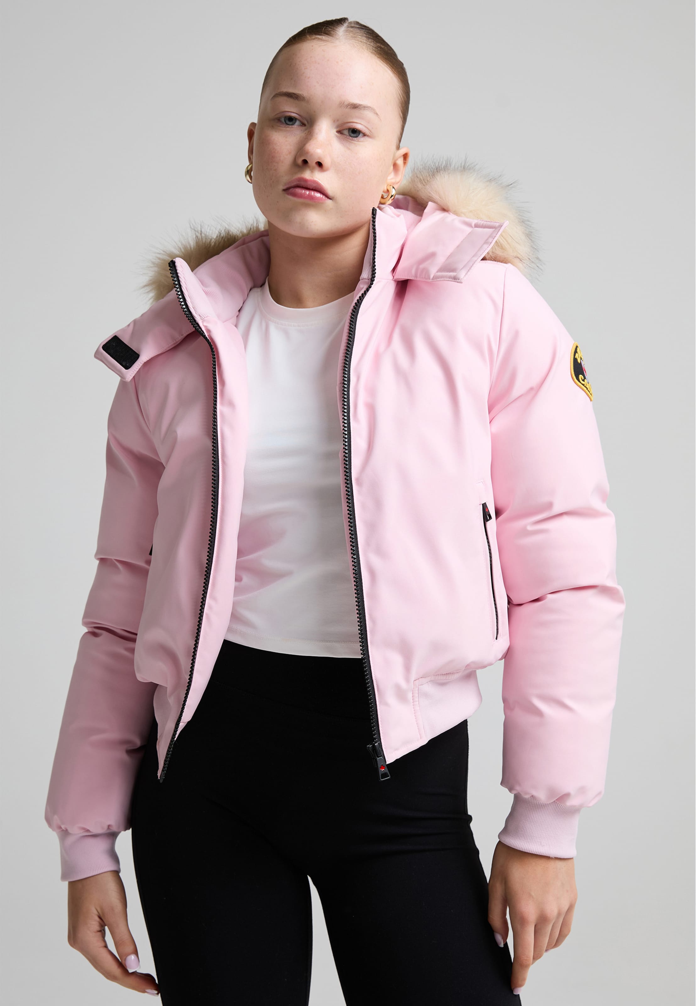 Zavetti Canada G ARABELLA HOODED BOMBER JACKET